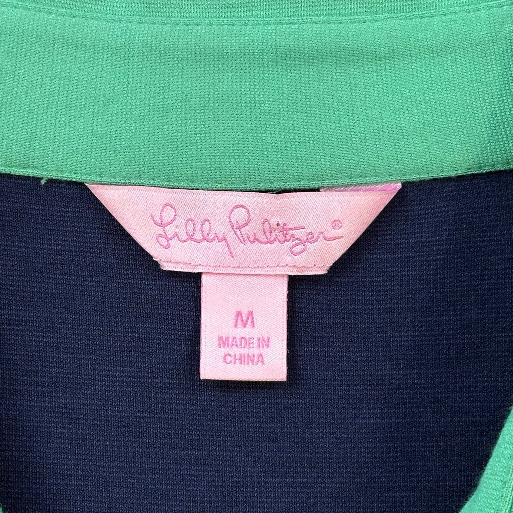 Lilly Pulitzer VINTAGE Lilly Pulitzer Dress Women's Medium Navy Loreen Multi Jade Button Front No Belt Size M / US 6-8 / IT 42-44 - 4 Thumbnail