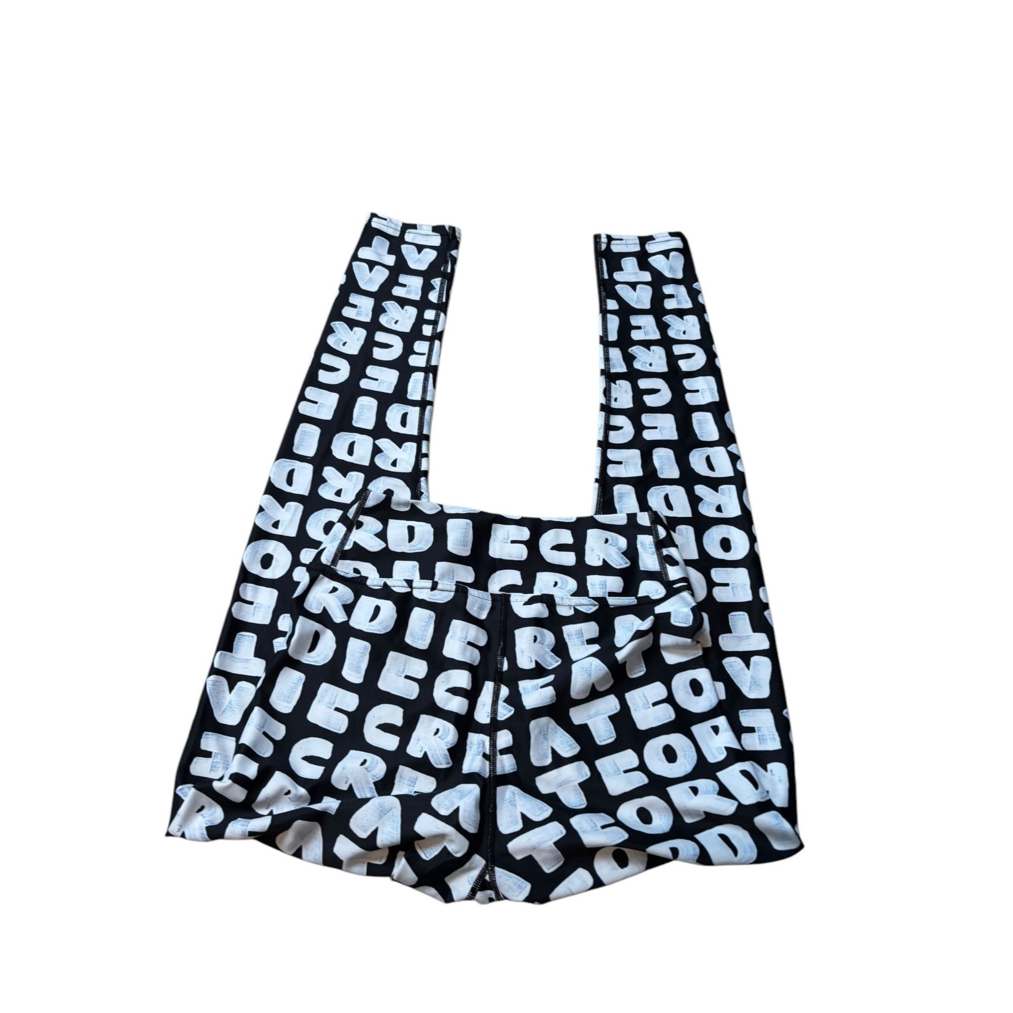 Other Black & White Alphabet Pattern Leggings - Medium Size 30" / US 8 / IT 44 - 3 Thumbnail