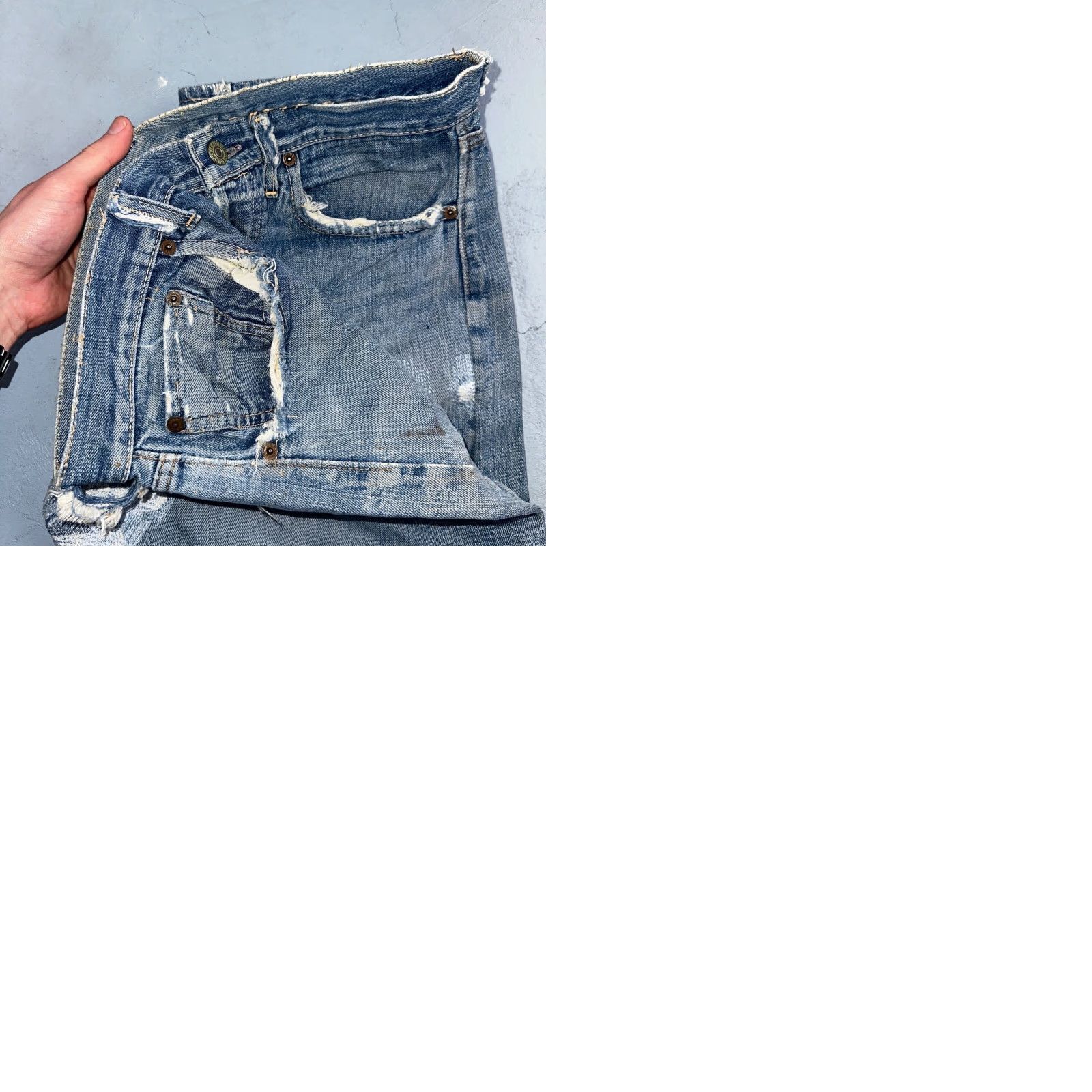 Levi's VINTAGE Levi's 501 XX Jeans Big E Redline Selvedge USA 1960s 66 Act 34x28 Blue Denim Jeans Men's Regular 34 Inseam Stonewash Distressed Button Fly Size US 34 / EU 50 - 12 Thumbnail