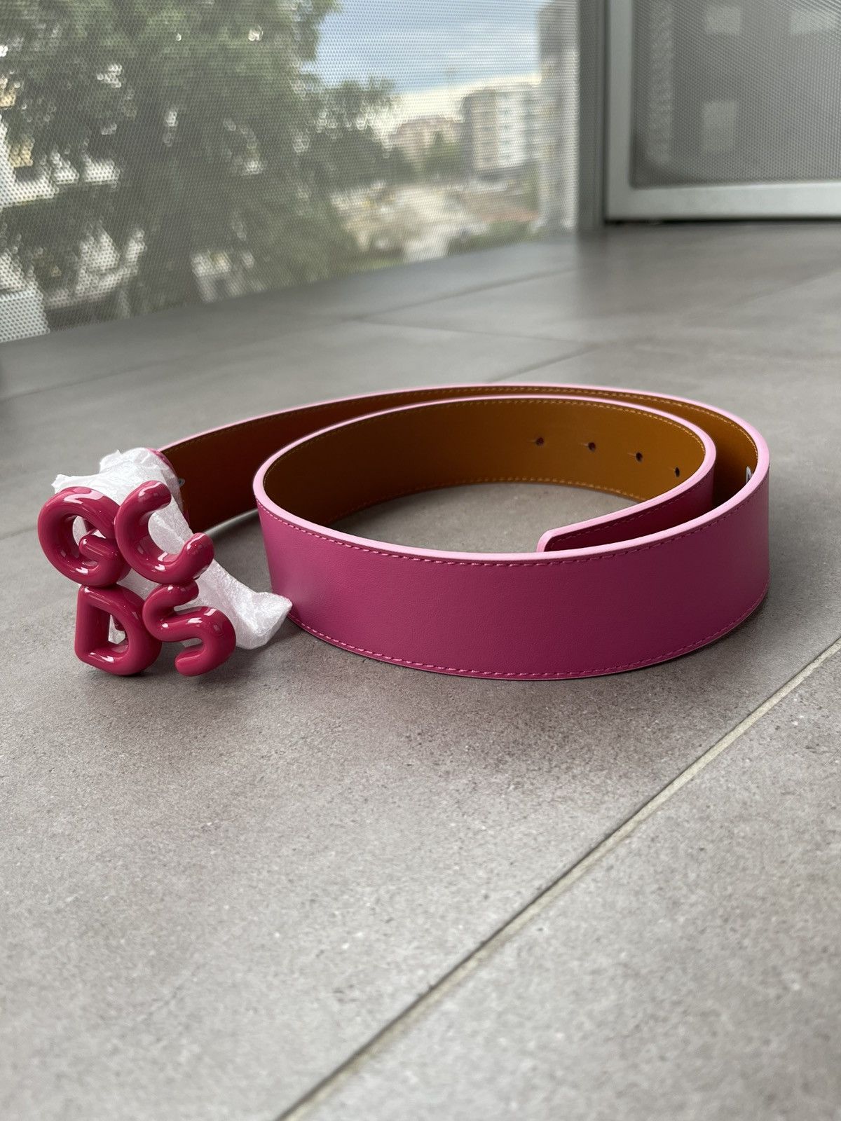 GCDS !DS! SS23 GCDS Andy Logo Pink Belt Size ONE SIZE - 5 Thumbnail