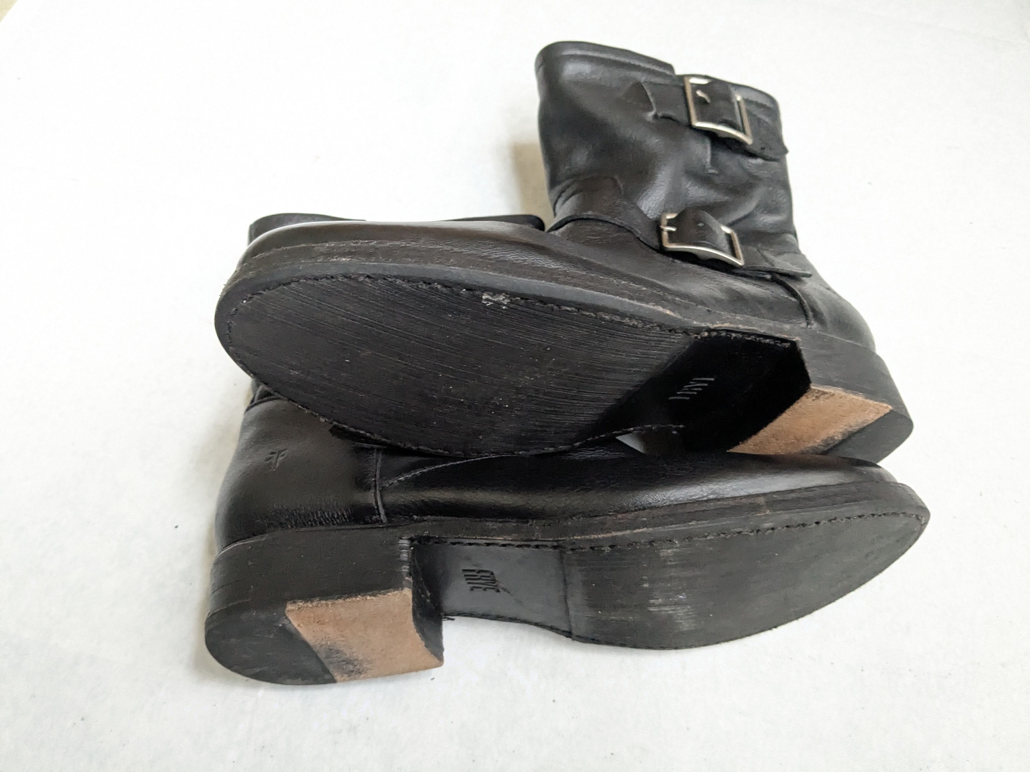 Frye Frye Engineer Boots Black Leather 7 Leather Buckle Size US 7 / EU 40 - 12 Thumbnail