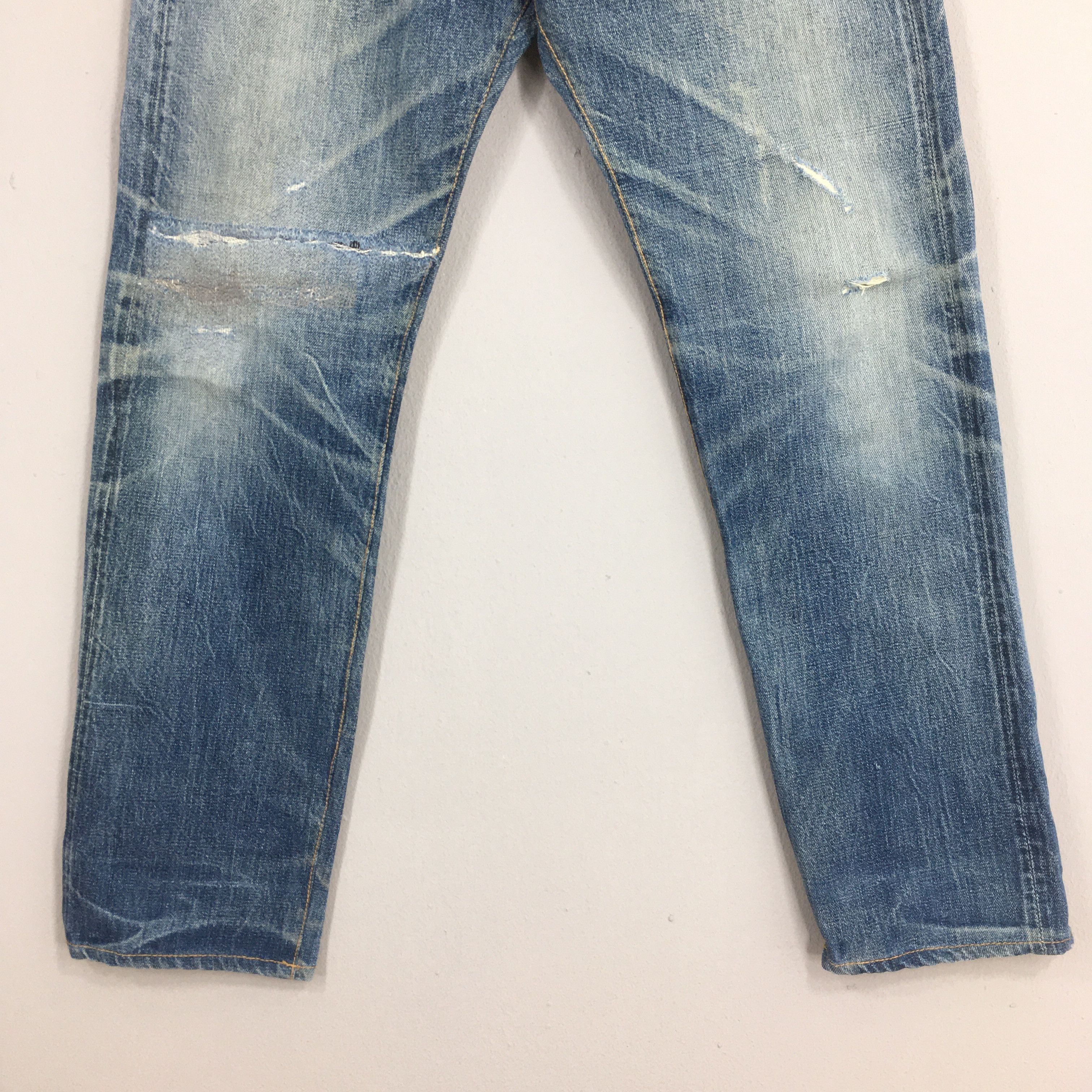 Eternal Size 28x29 Vintage 90s Sewing Chop Crafted Japan Jeans S97 Size US 28 / EU 44 - 4 Thumbnail