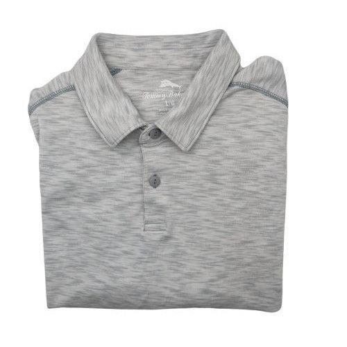 Tommy Bahama Tommy Bahama Mens L Gray Heather Emfielder Golf Polo Shirt ...