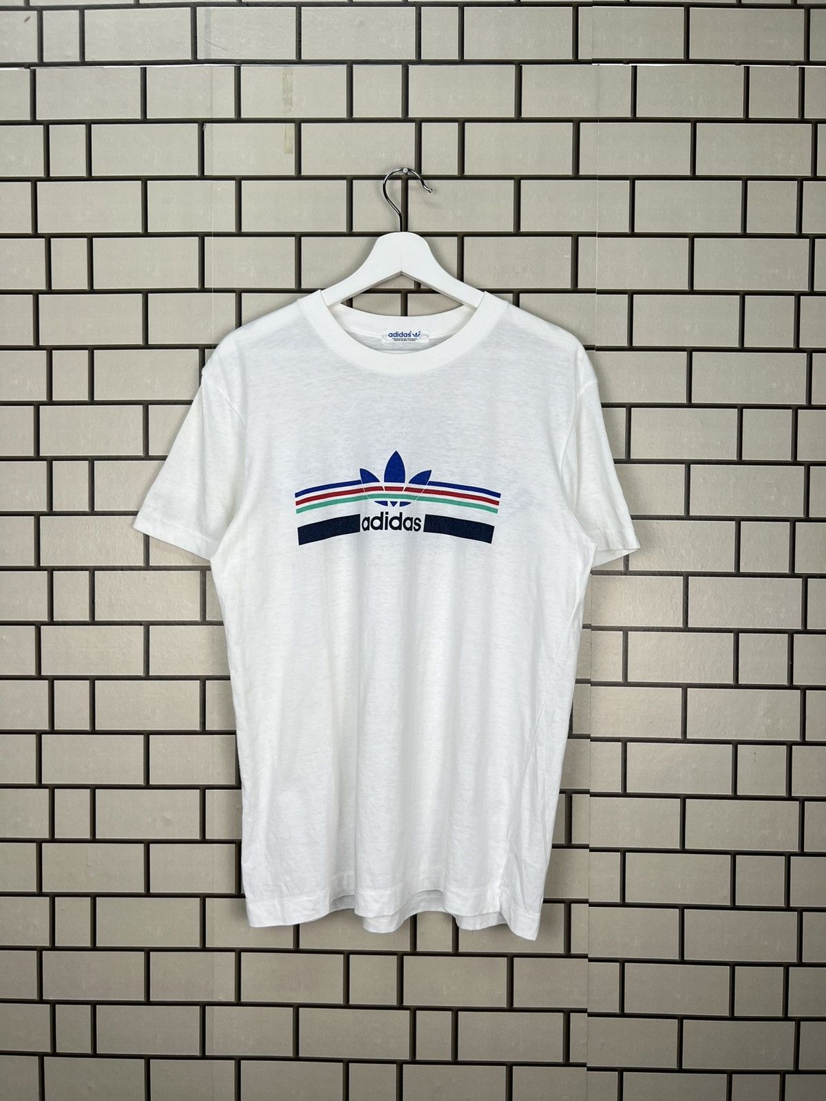 Adidas × Vintage Vintage 80’ Adidas Spring Camp Kurume Tee Size US M / EU 48-50 / 2 - 1 Thumbnail