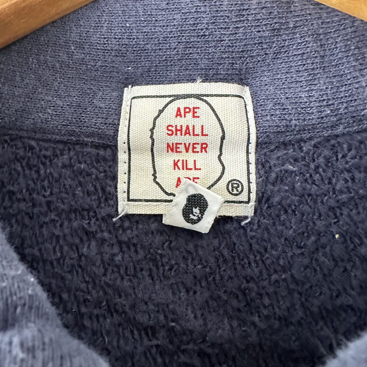 Bape Bape Ape Shall Never Kill Ape Button Collar Sweatshirt Size US XS / EU 42 / 0 - 12 Thumbnail