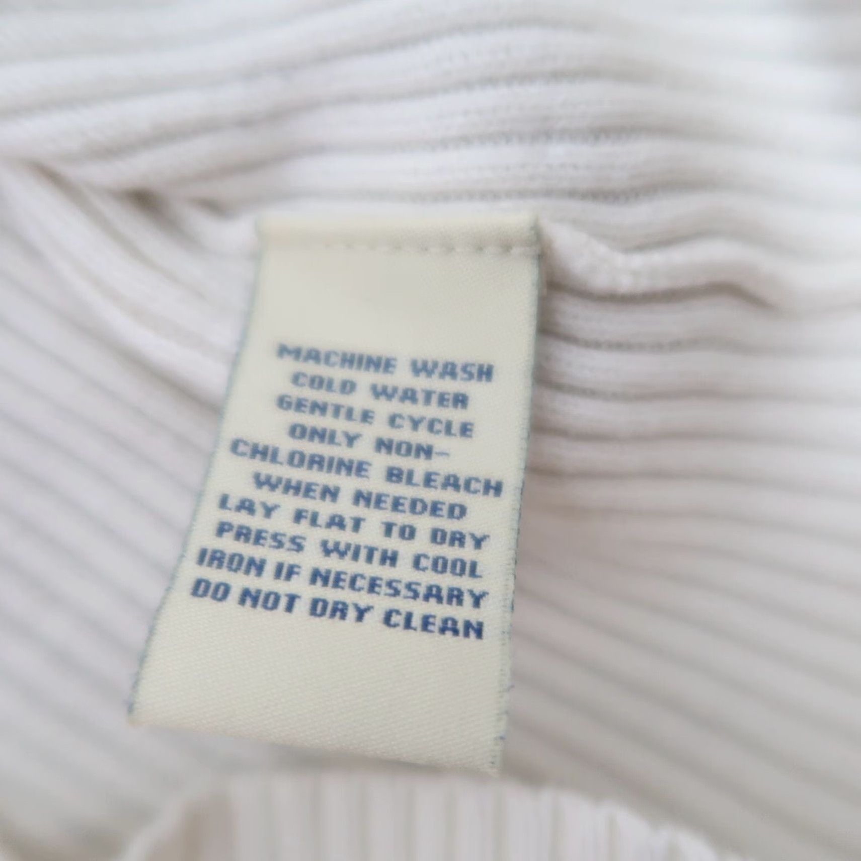Ralph Lauren VINTAGE Polo Jeans Co. by Ralph Lauren Cotton Ribbed Knit Sweater Top M Women Long Sleeve Cream 90s Size M / US 6-8 / IT 42-44 - 5 Thumbnail