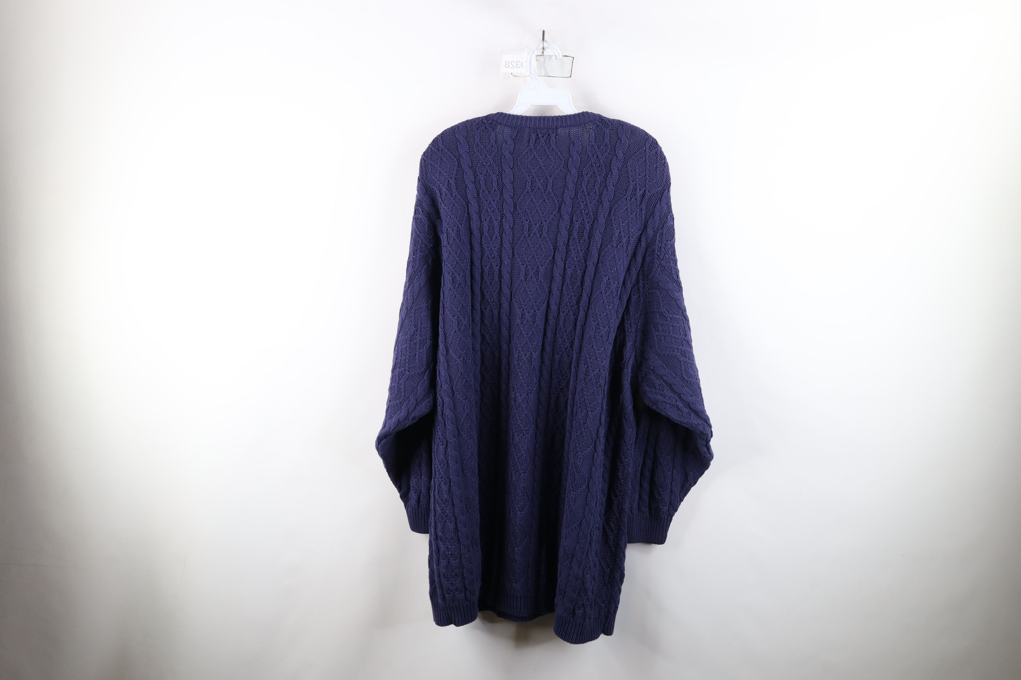 Vintage Vintage 90s Streetwear Chunky Cable Knit Fisherman Sweater Size 3XL / US 20-22 - 8 Thumbnail