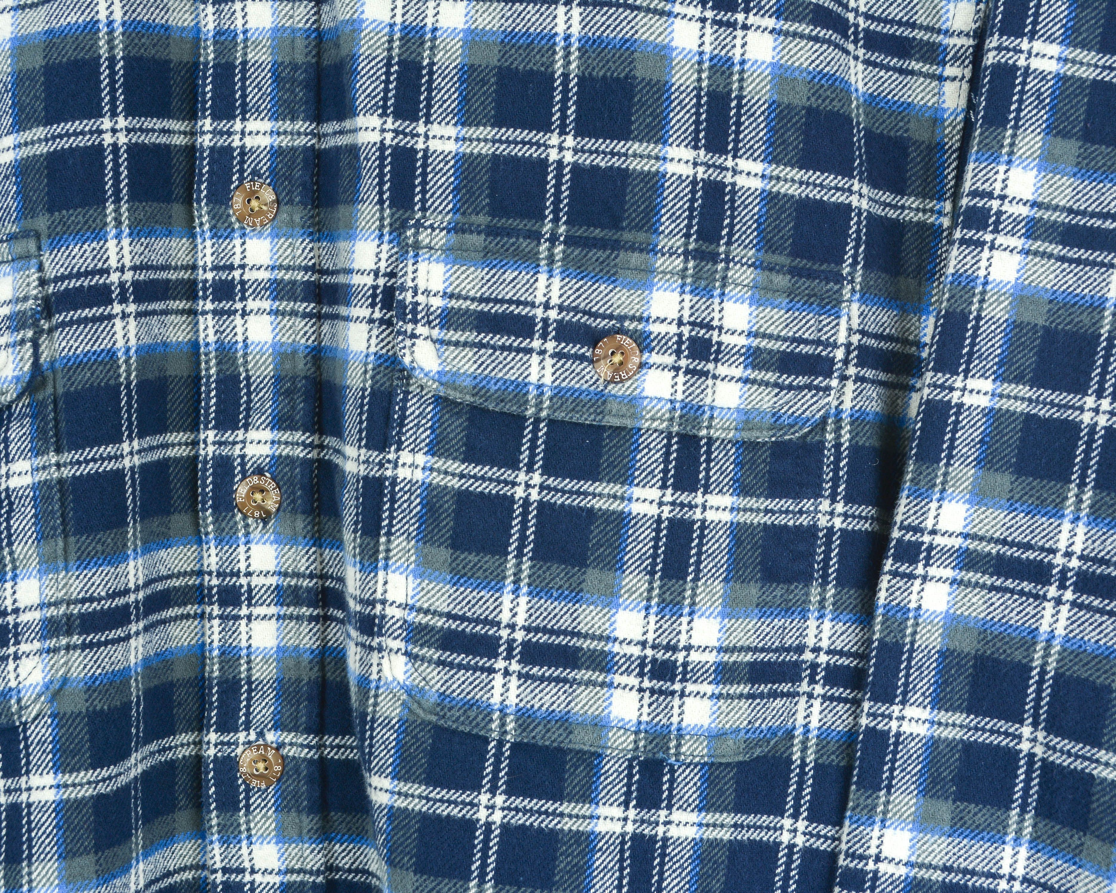 Field & Stream Flannel Button Up Shirt L Jacket Plaid Tartan Check Top Vtg Size US L / EU 52-54 / 3 - 8 Thumbnail