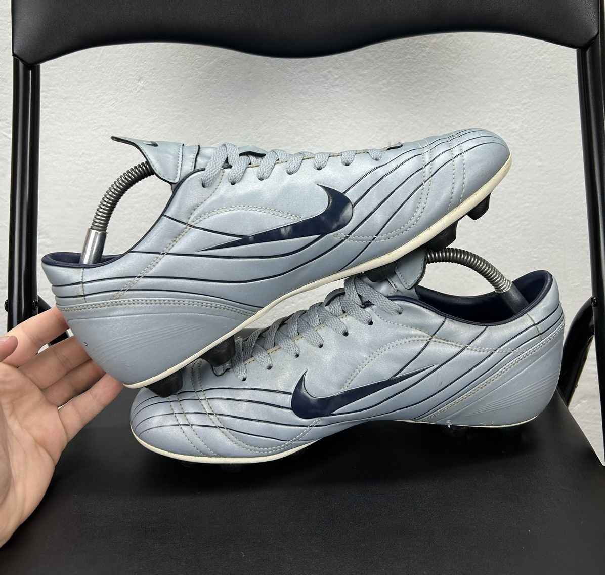 Nike × Vintage 2004 Nike Mercurial Vapor Pace II Football Cleats Blue 43 Size US 10.5 / EU 43-44 - 5 Thumbnail