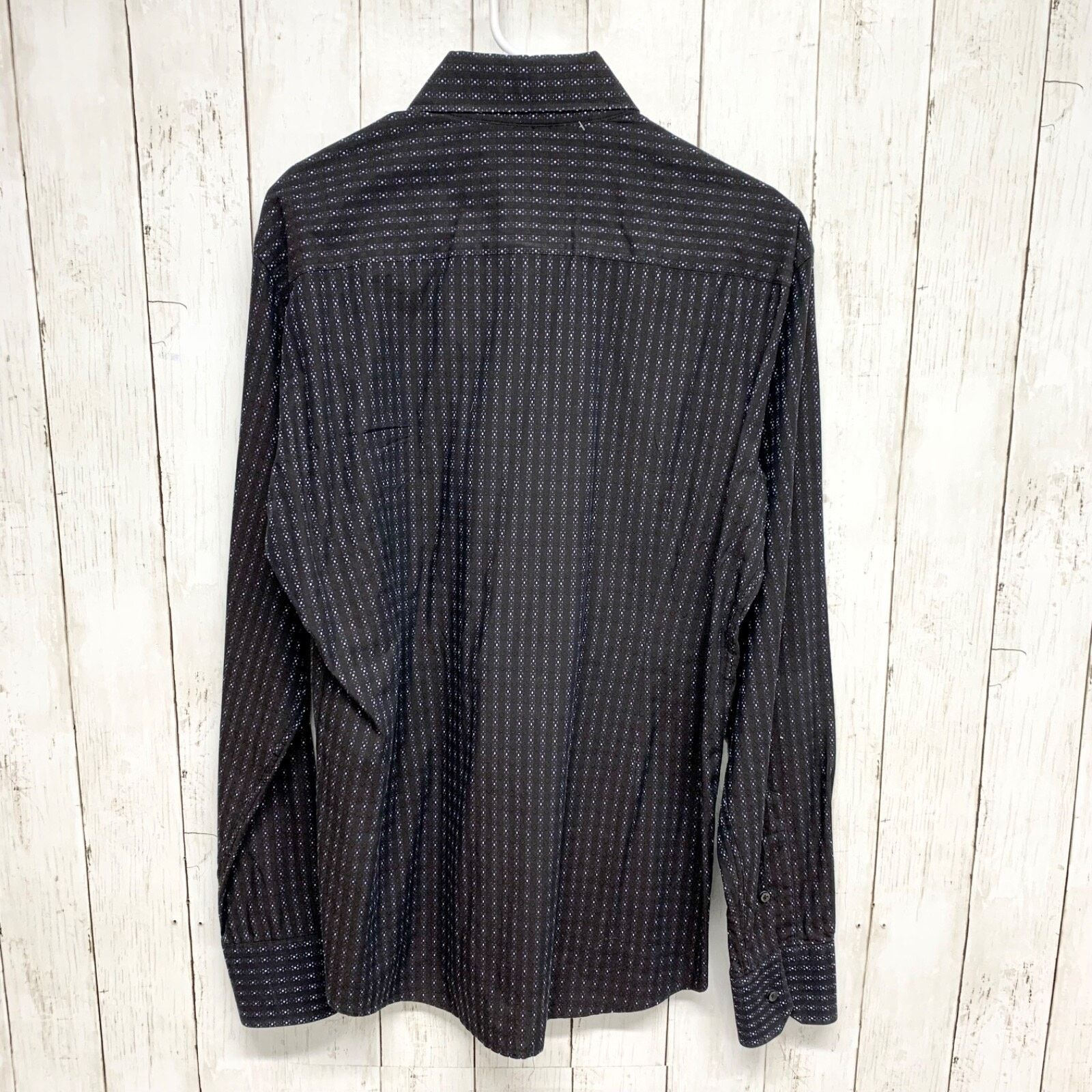 Zara Zara Shirt Mens Chest 20.5" Long Sleeve Blk Geometric Print Size US M / EU 48-50 / 2 - 6 Thumbnail