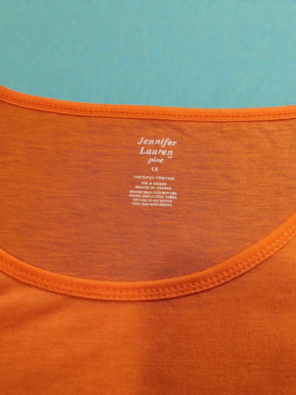 Other Jennifer Lauren Plus Orange Tank Top Size 1X Size XL / US 12-14 / IT 48-50 - 6 Thumbnail