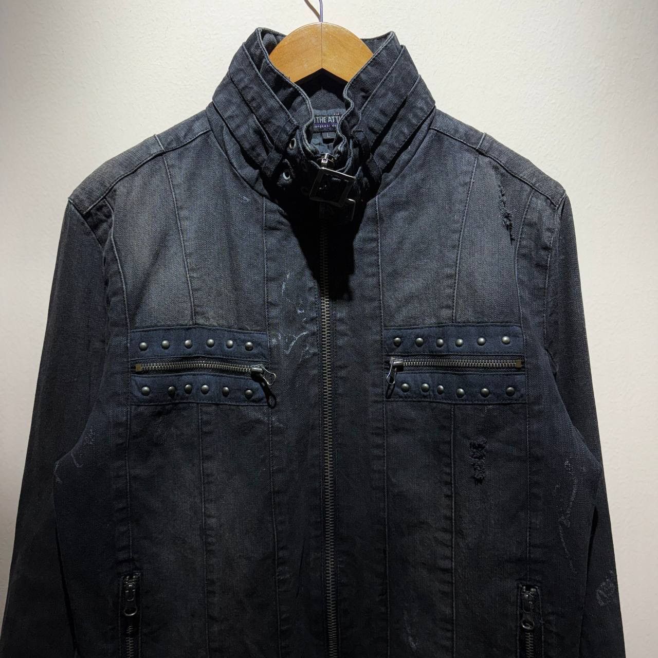 In The Attic In The Attic Distressed Studded Bondage Denim Jacket Size US L / EU 52-54 / 3 - 3 Thumbnail