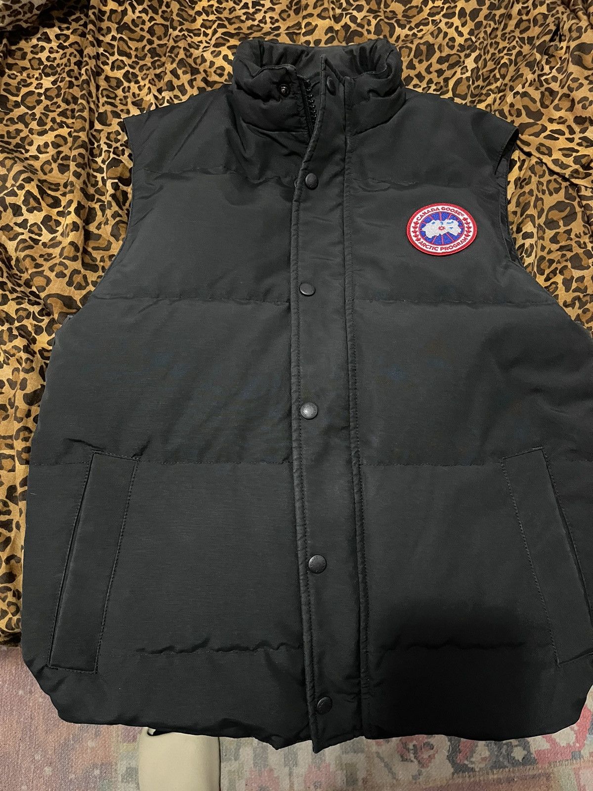 Image of Canada Goose Black Garson Down Vest, Men's (Size Small)