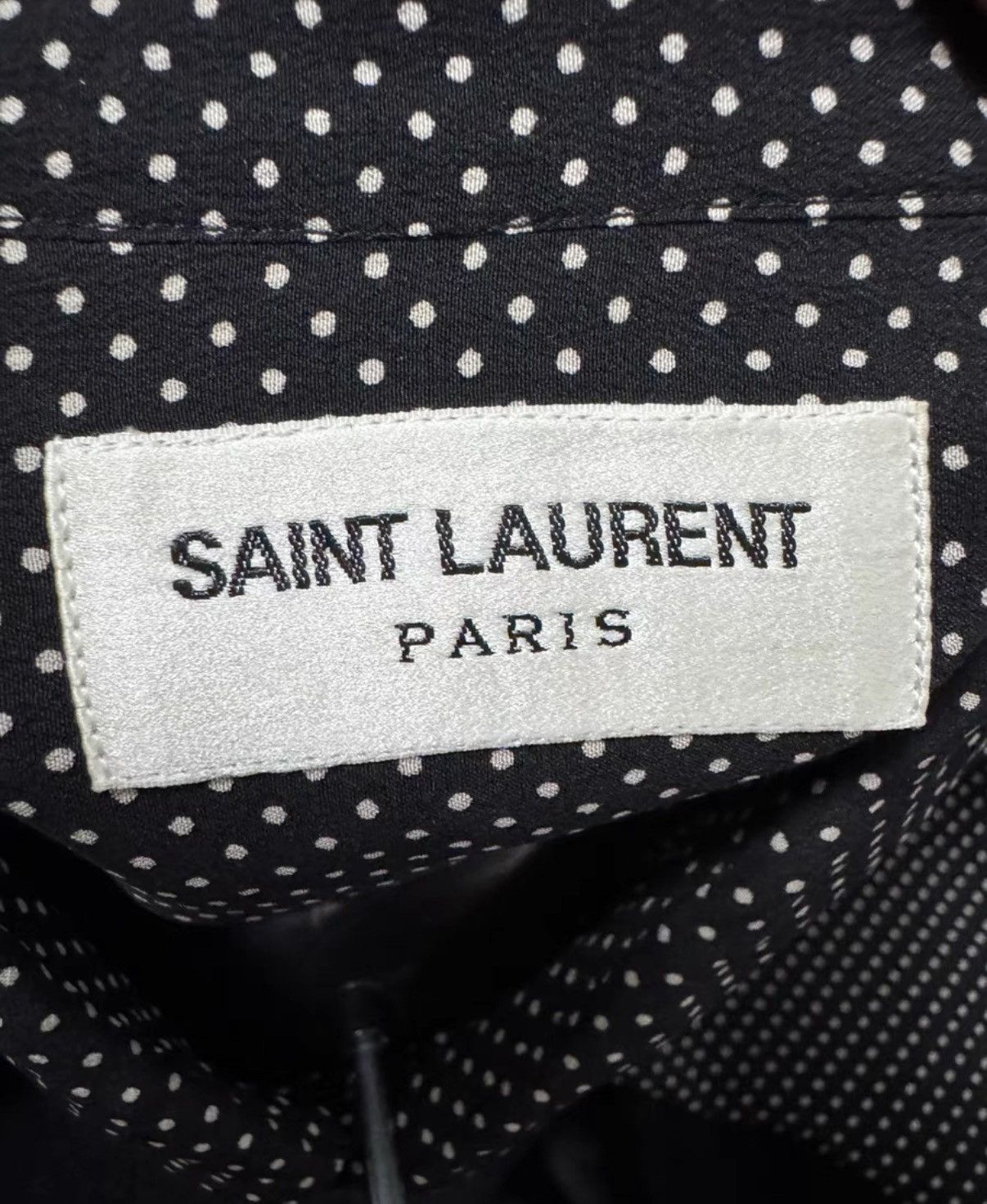 Saint Laurent Paris Saint Laurent 21SS Starry Sky Silk Small Polka Dot Shirt Size US M / EU 48-50 / 2 - 6 Thumbnail
