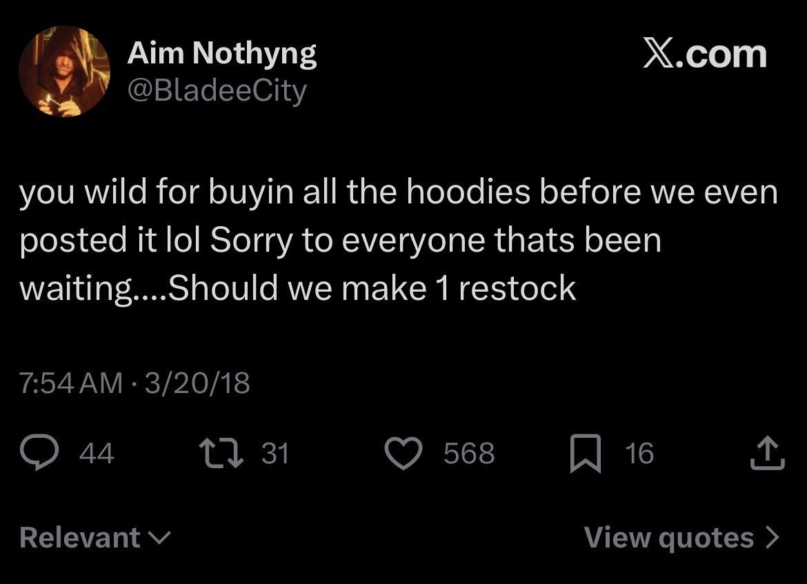 Drain Gang Castle Hoodie 1/60 Size US XL / EU 56 / 4 - 2 Thumbnail