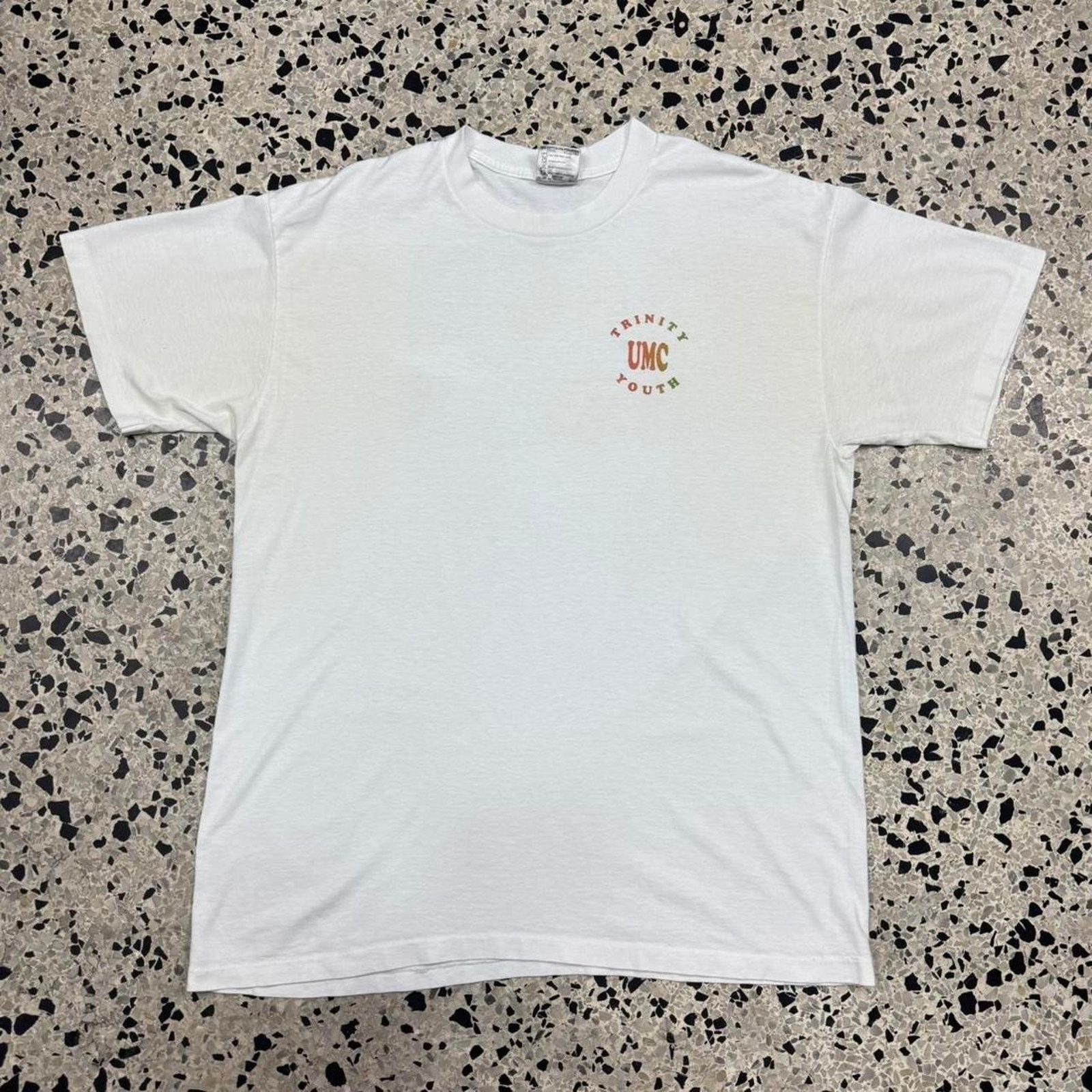 Fruit Of The Loom × Vintage VINTAGE 90S SINGLE STITCH OUR GOD IS AN AWESOME GOD TEE: Size US XL / EU 56 / 4 - 2 Thumbnail