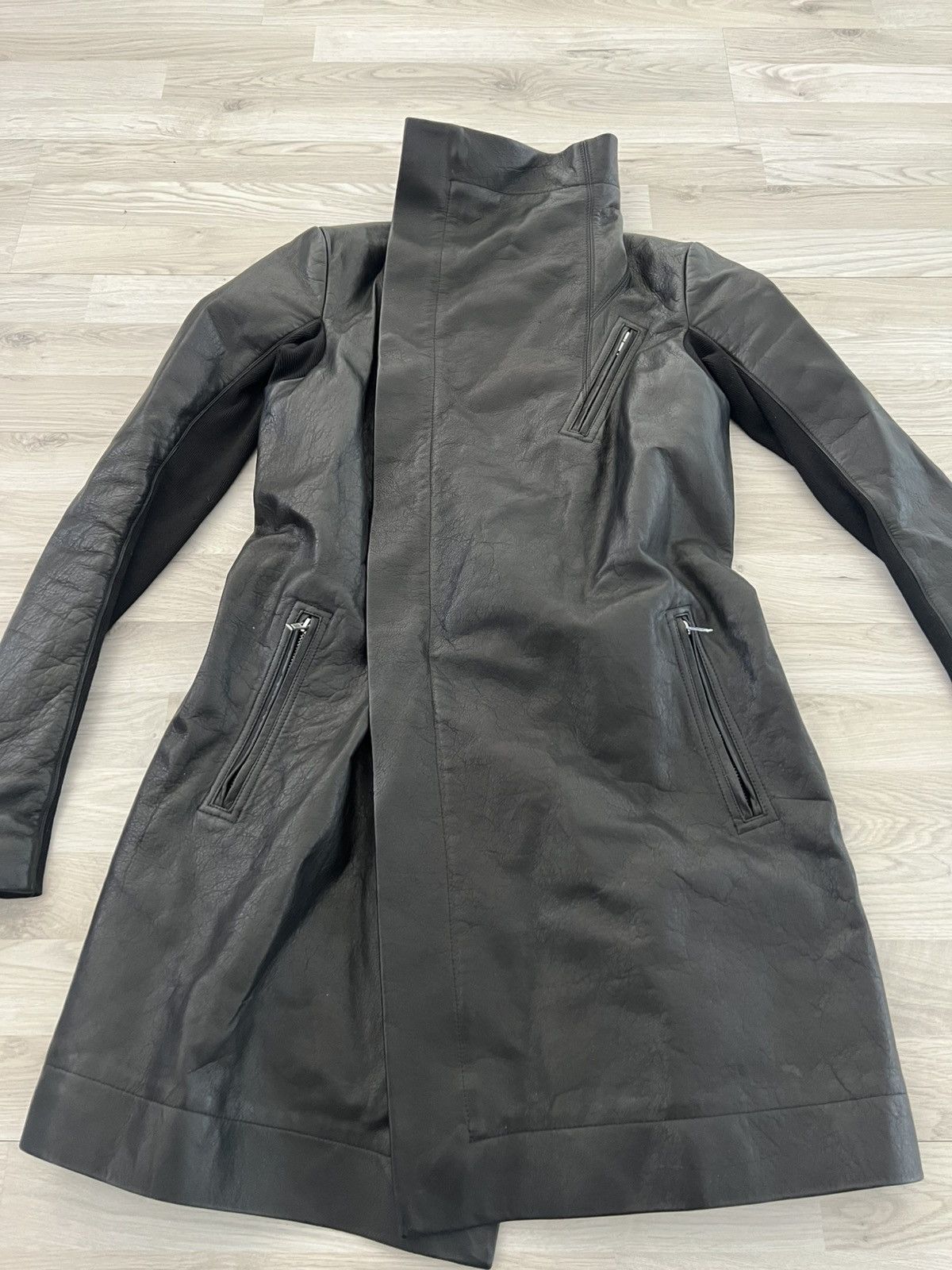 Rick Owens Rick Owens Leather Trench Coat Size M / US 6-8 / IT 42-44 - 2 Thumbnail