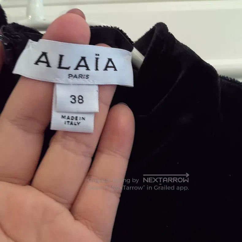 Other Alaia Black Velvet Dress with Front Slit Design Size XS / US 0-2 / IT 36-38 - 3 Thumbnail