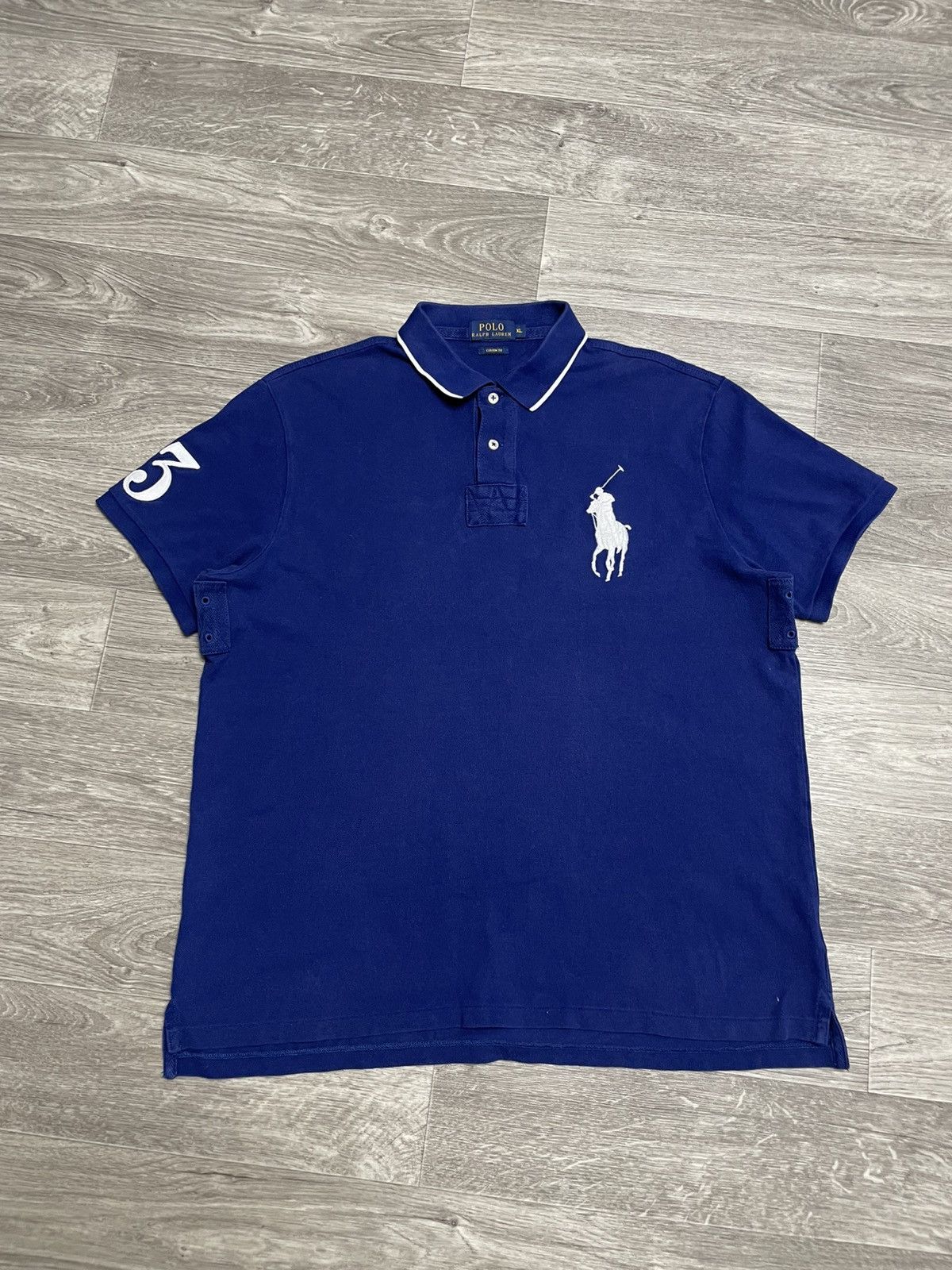 Rugby Ralph Lauren Vintage Polo Ralph Lauren Big Ponny Blue Rugby Polo Shirt Size US XL / EU 56 / 4 - 1 Thumbnail