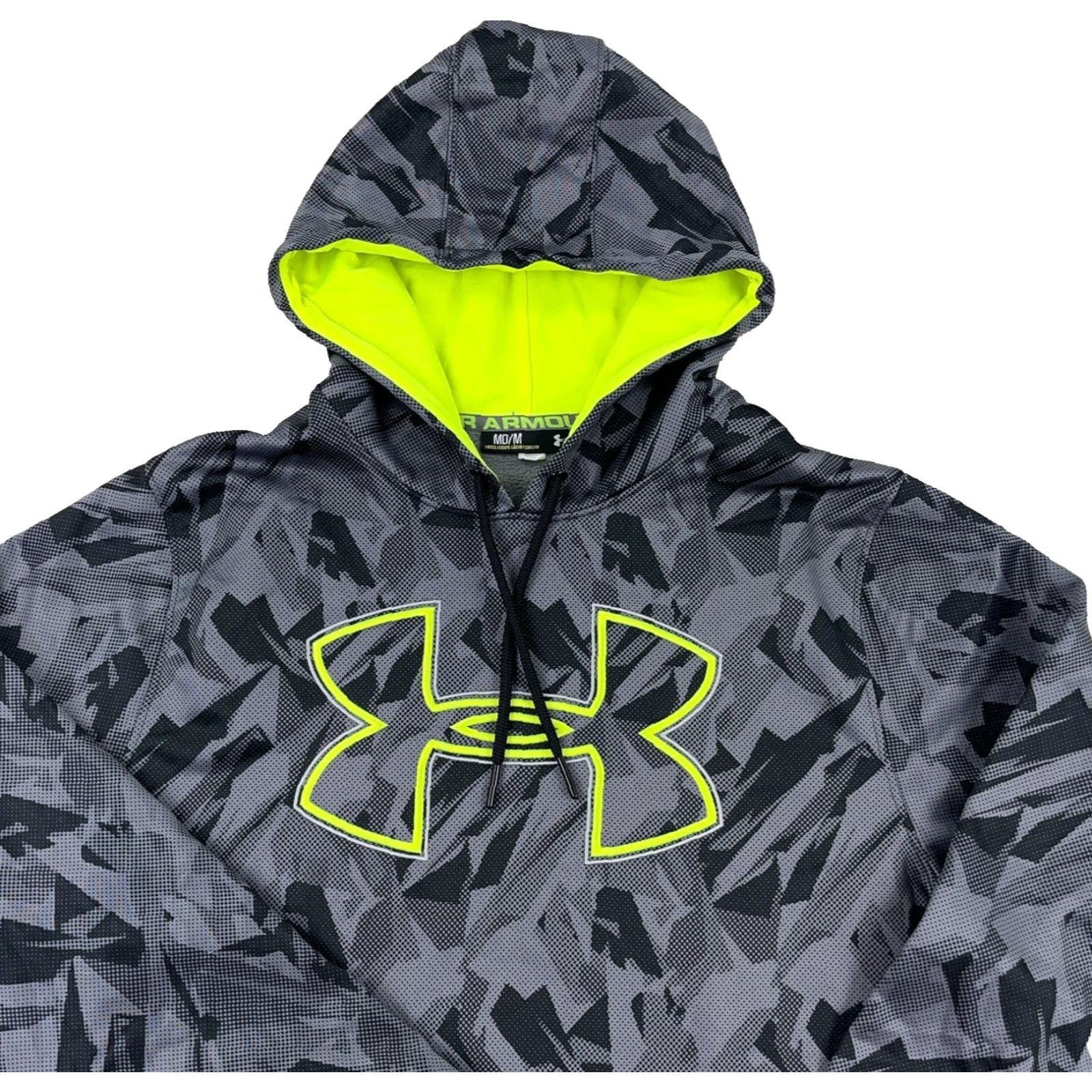 Under Armour Under Armour Hoodie Men Medium Gray Geometric Camo Sweatshirt Loose Fit Adult Size US M / EU 48-50 / 2 - 2 Thumbnail
