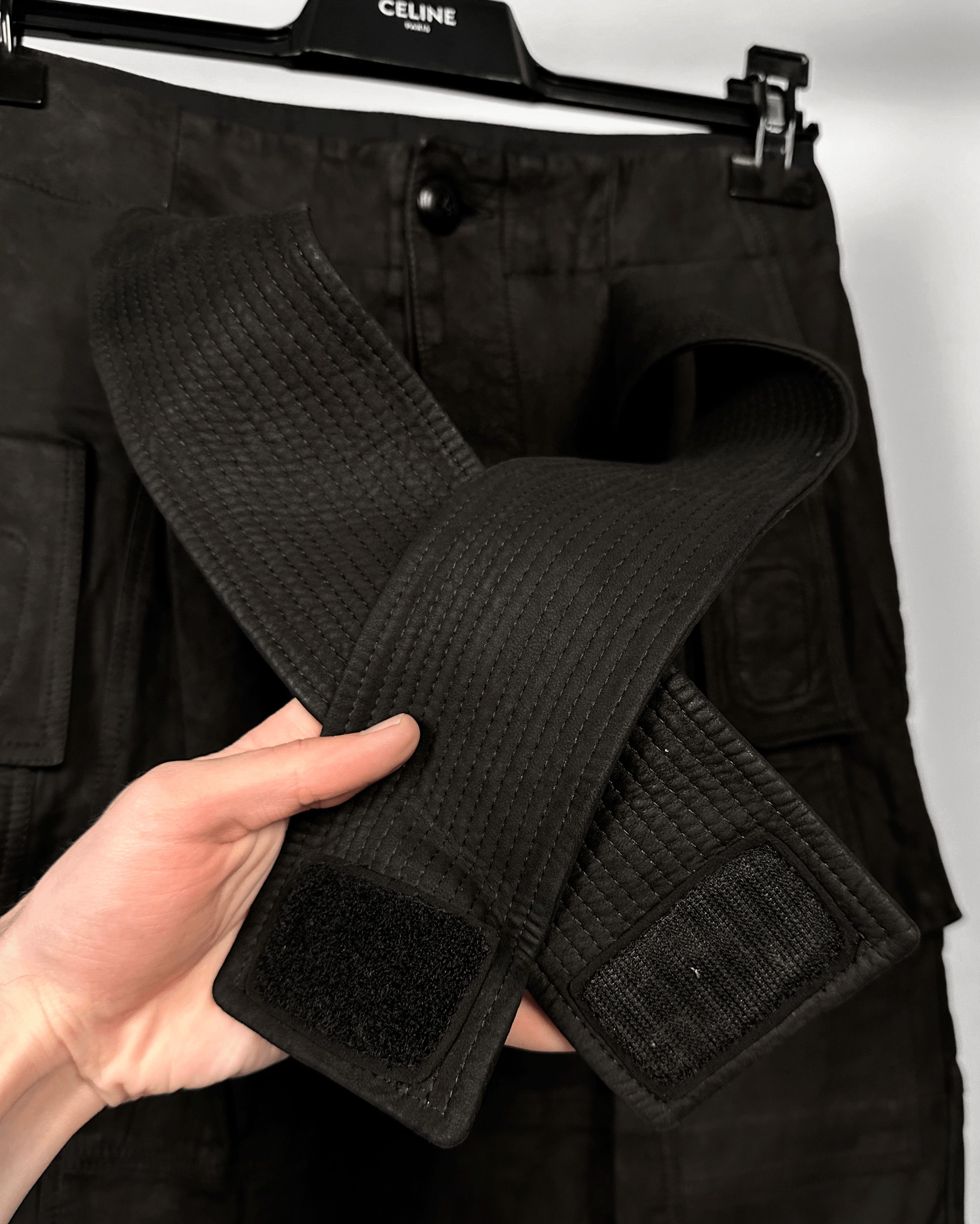 Rick Owens Rick Owens Suede Leather Creatch Cropped Pants Size US 28 / EU 44 - 11 Thumbnail
