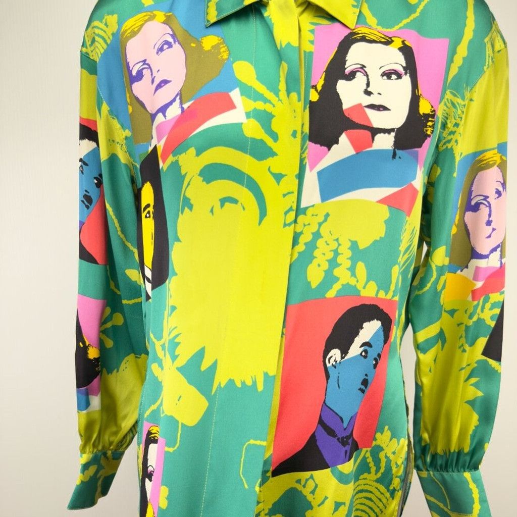 Escada ESCADA Margaretha Ley Pop Art Chaplin Garbo Multi Blouse 36 Size XS / US 0-2 / IT 36-38 - 11 Thumbnail