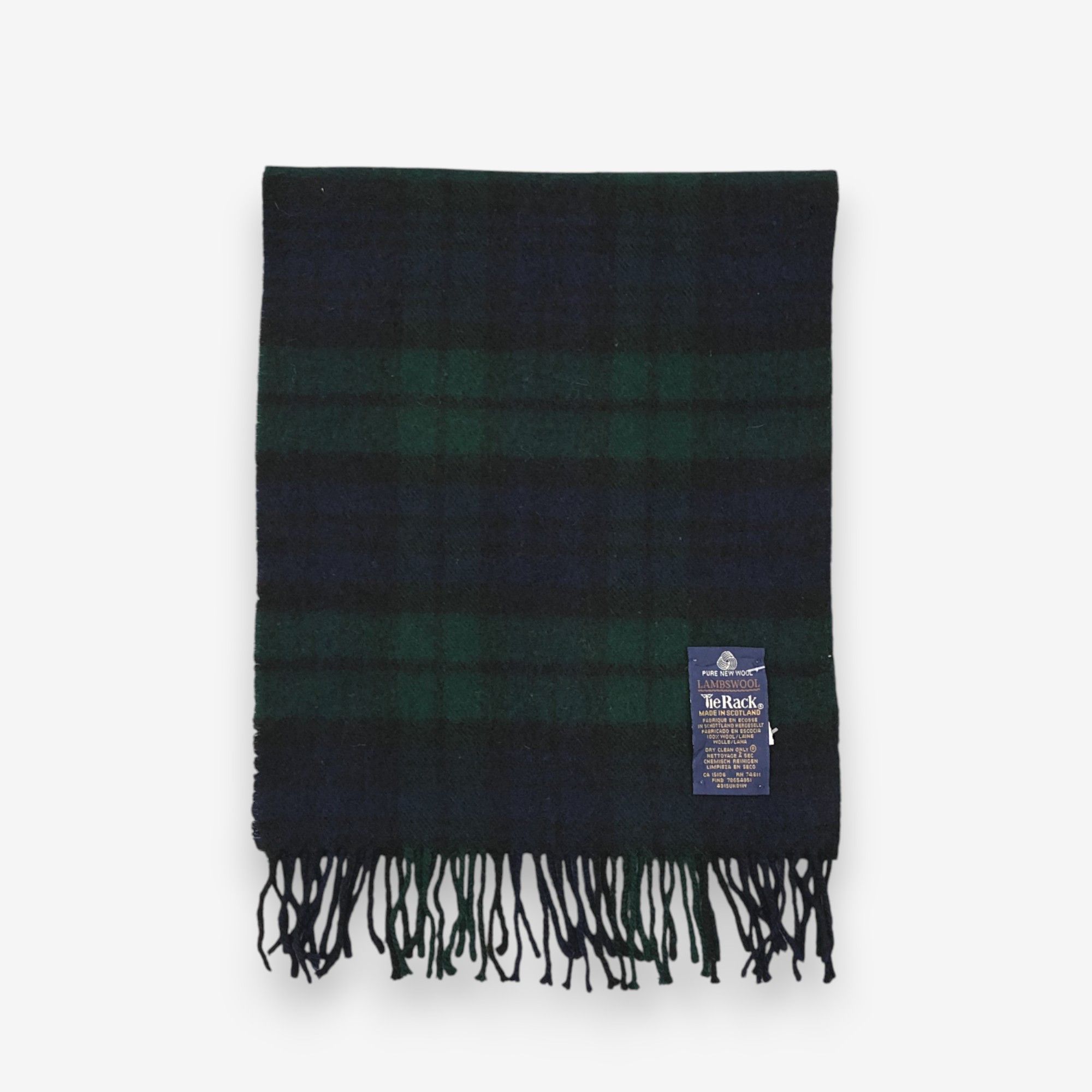 Japanese Brand Vintage Tie Rack Scarf Muffler Wool Plaid Scarves Size ONE SIZE - 2 Thumbnail