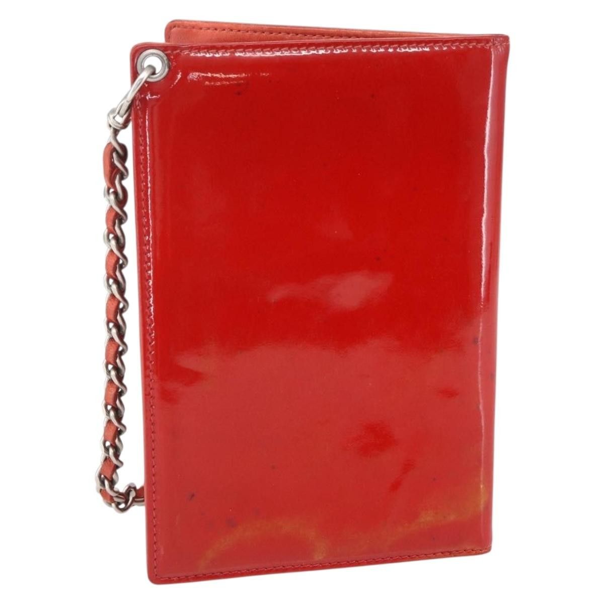 Chanel Chanel Card Case Enamel Red CC Size ONE SIZE - 2 Thumbnail