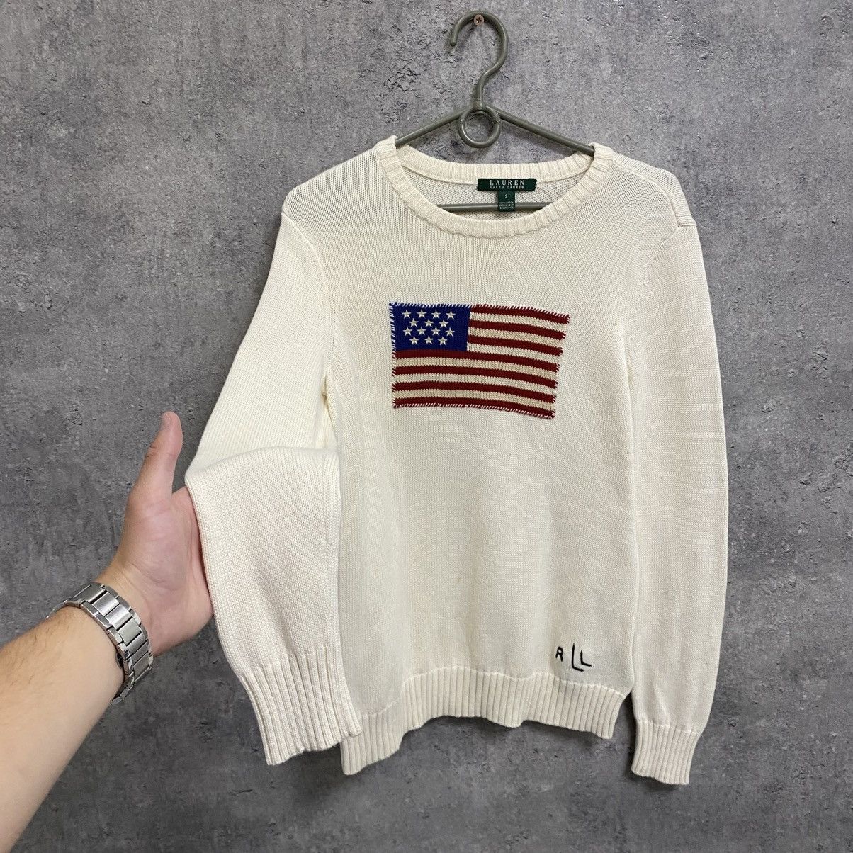 Polo Ralph Lauren Vintage Polo Ralph Lauren USA Flag Knitted Sweater RRL Size US S / EU 44-46 / 1 - 2 Thumbnail