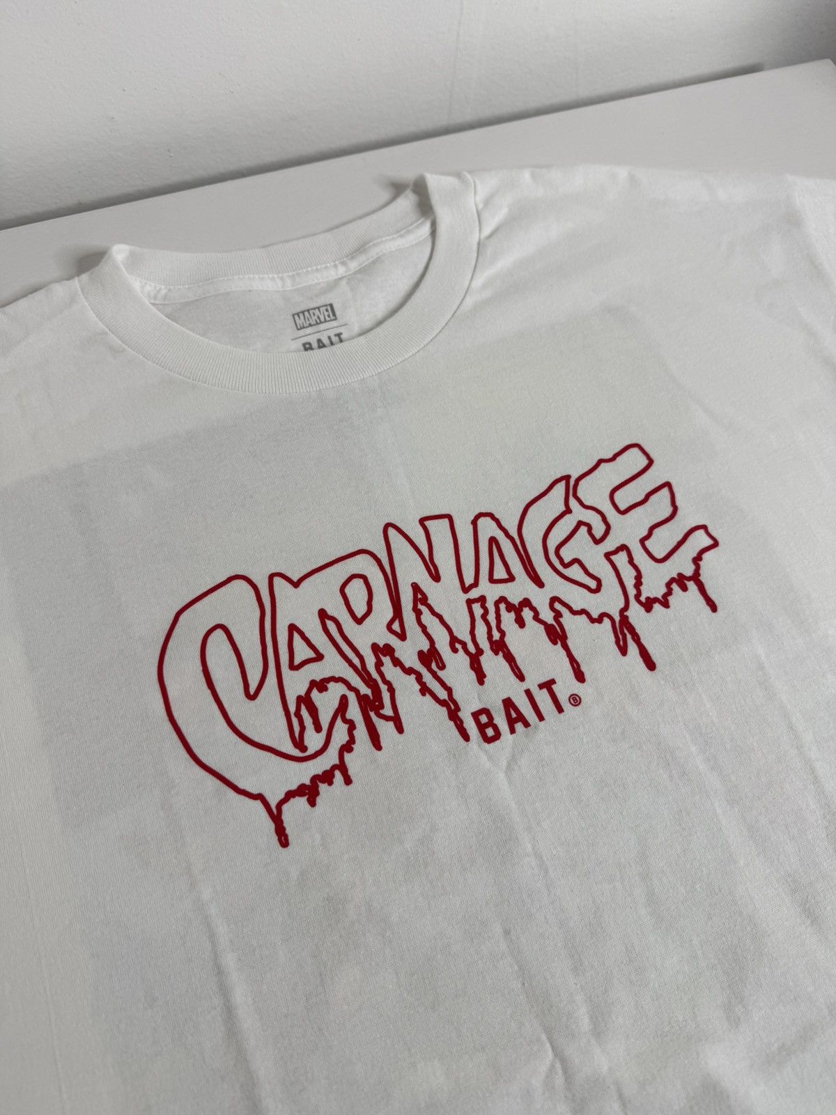 Bait Bait x Marvel Carnage Tee "White" (XL) *BRAND NEW* Size US XL / EU 56 / 4 - 4 Thumbnail