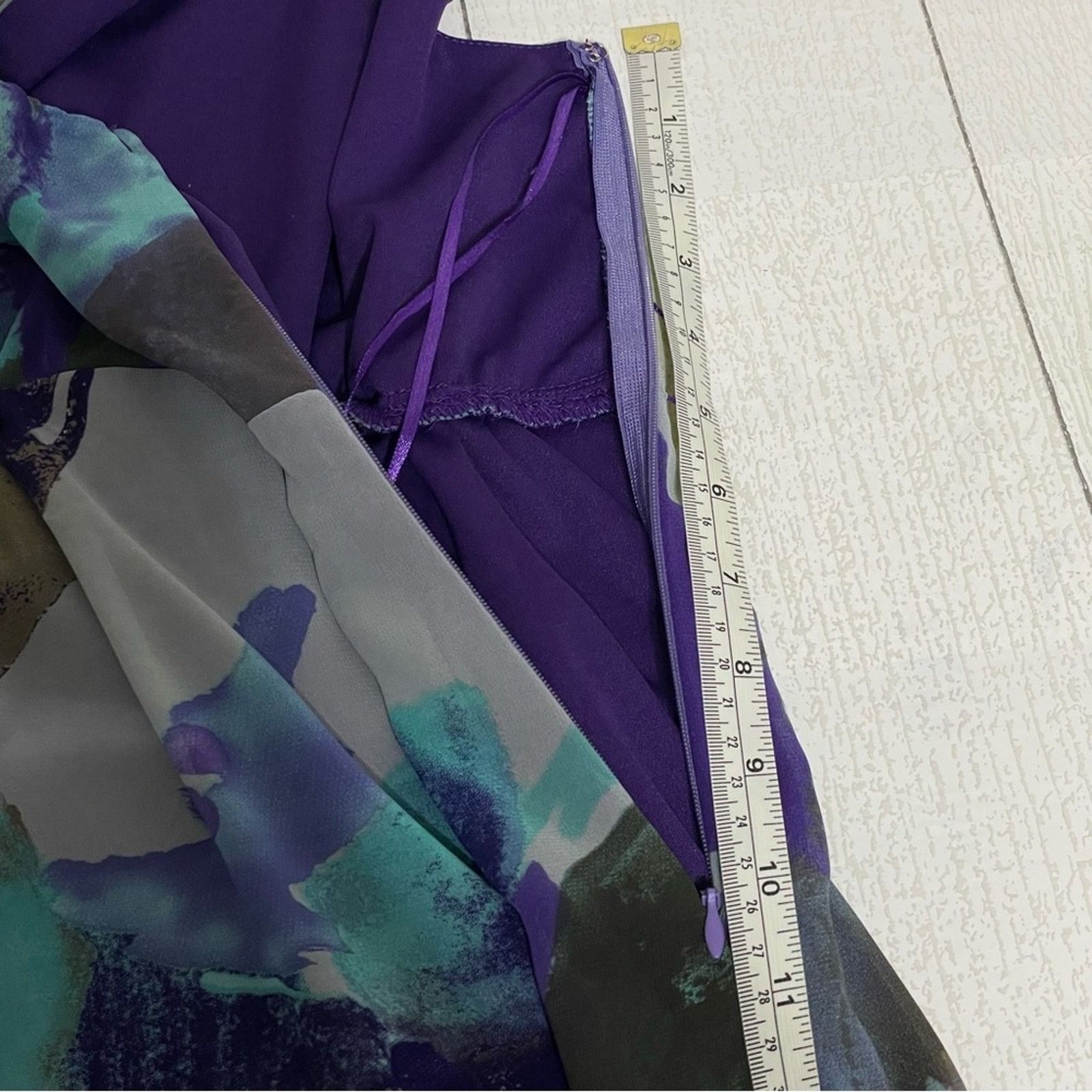 Other Jonathan Martin Size 14 Abstract Watercolor A-Line Dress Size XL / US 12-14 / IT 48-50 - 6 Thumbnail