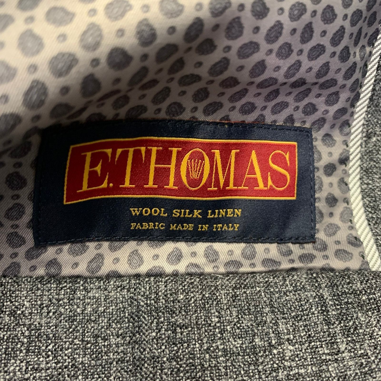 Joseph Abboud JOSEPH ABBOUD Size 40 Grey White Woven Wool Linen Sport Coat Size 40R - 8 Thumbnail