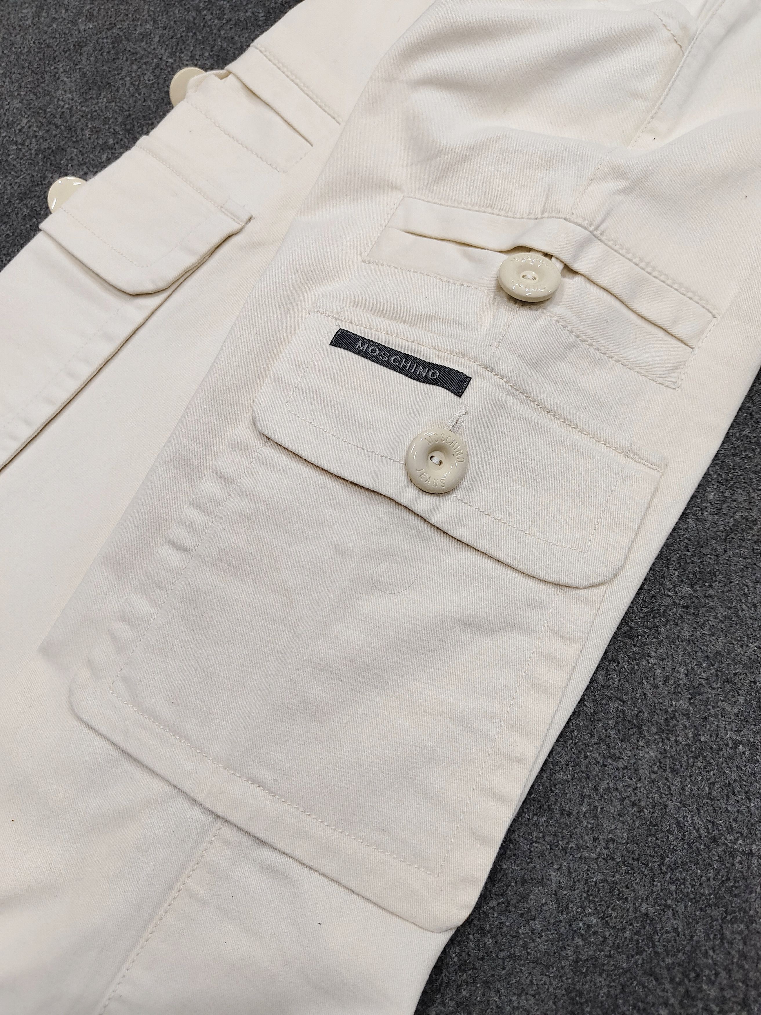 Moschino 2000s Moschino- Minimalist Military Multi Pocket Cargo Pants Size 28" / US 6 / IT 42 - 3 Thumbnail