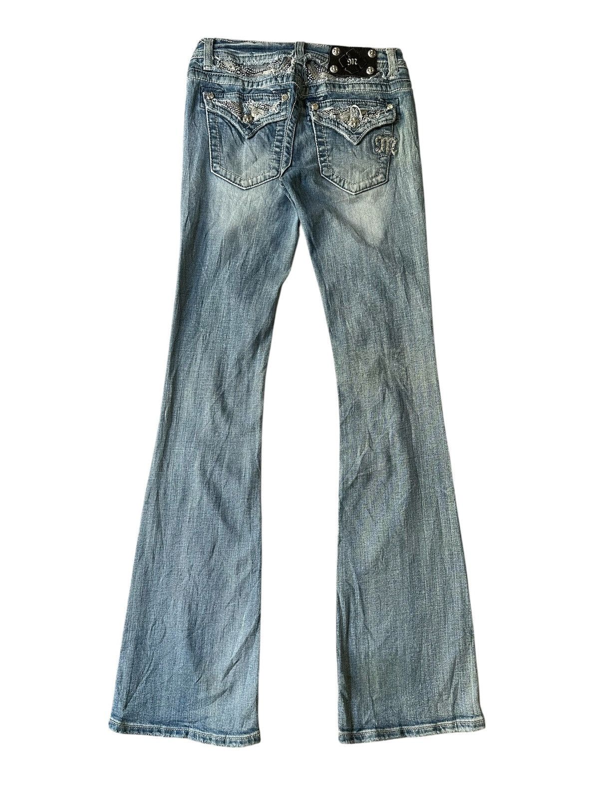 Miss Me FLARE Miss Me Distressed Swaroski Design Jeans Size 28" / US 6 / IT 42 - 2 Thumbnail
