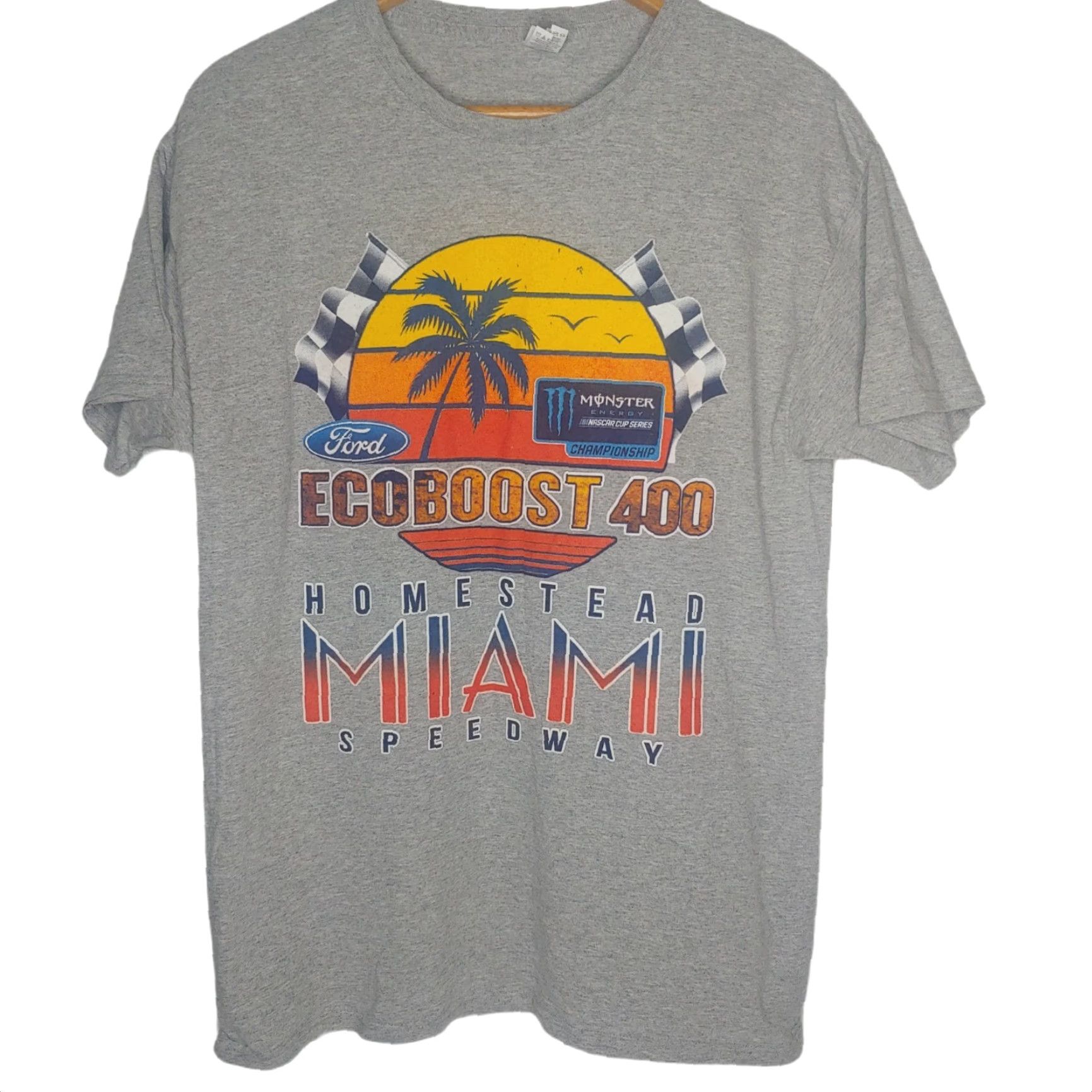 Fruit Of The Loom VINTAGE Ecoboost 400 Shirt Large Homestead Miami FL Speedway NASCAR Monster 2019 Size US L / EU 52-54 / 3 - 2 Thumbnail
