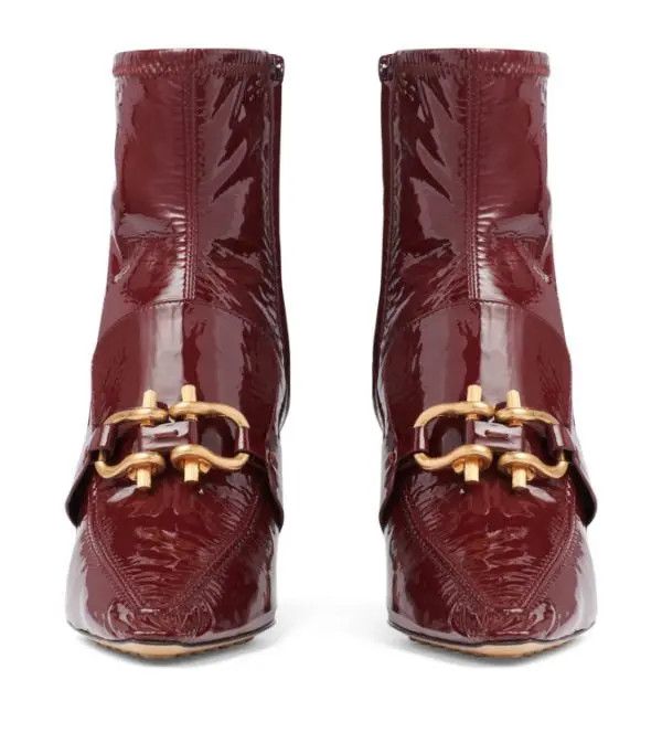 Bottega Veneta o1bcso1str0924 Madame Ankle Boot in Burgundy Size US 11 / IT 41 - 2 Thumbnail