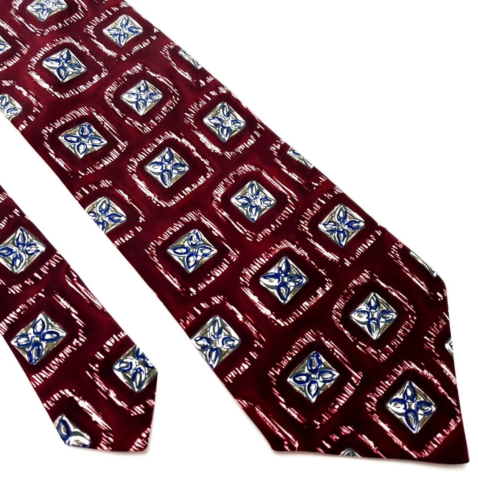 Towncraft Towncraft Polyester Tie Red Geometric Print Size ONE SIZE - 1 Thumbnail