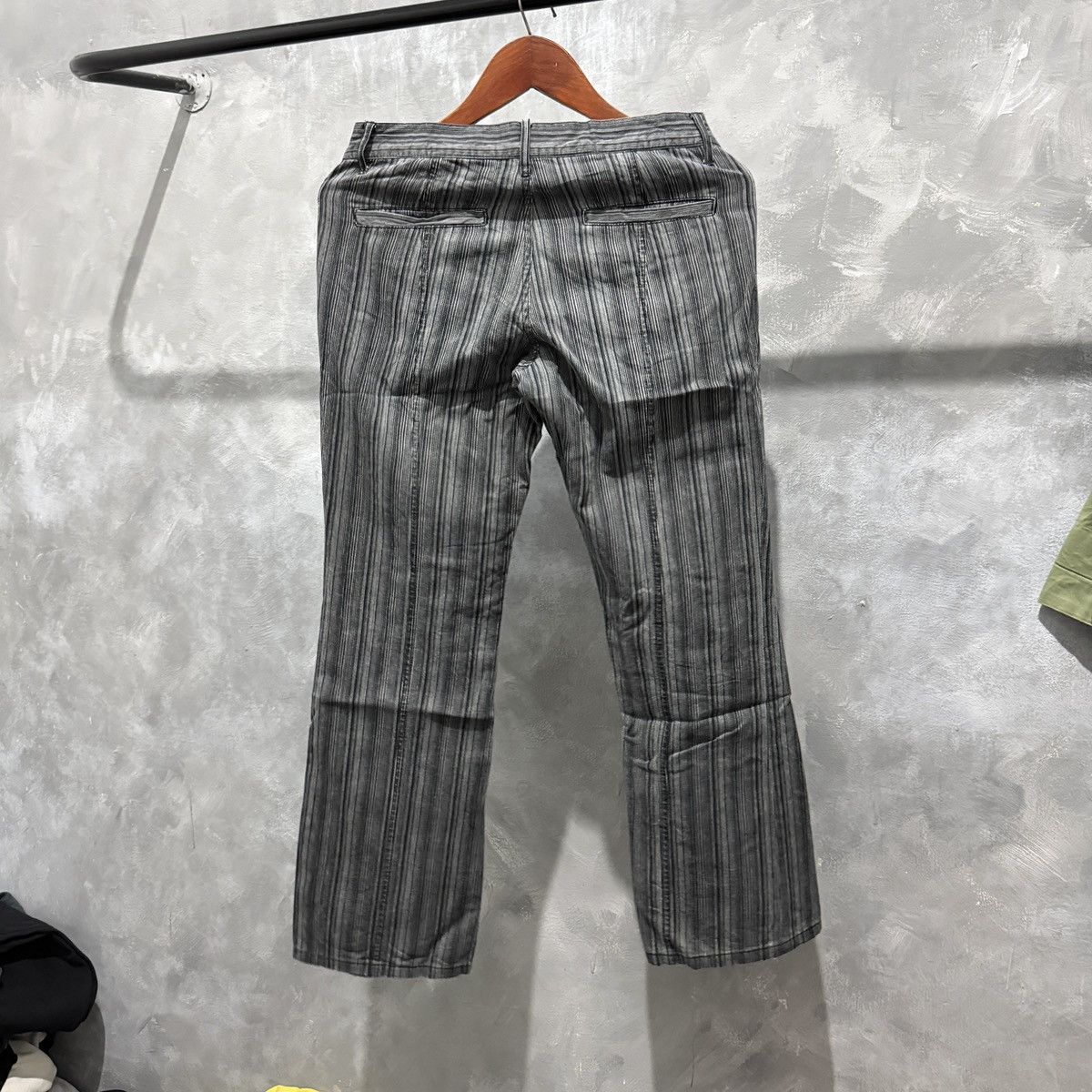 Tete Homme 2000s Tete Homme Flared Stripe Pants Size US 31 - 8 Thumbnail