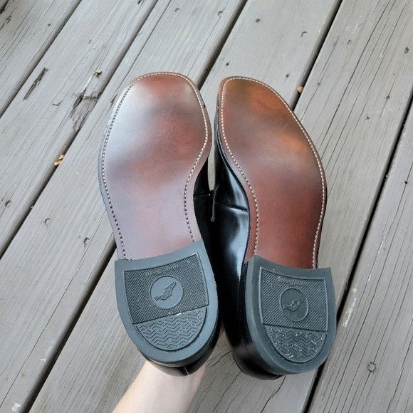 Mason's Vintage 60s Mason Shoes Black Leather Braided Vamp Moc Toe D Size US 11.5 / EU 44-45 - 6 Thumbnail