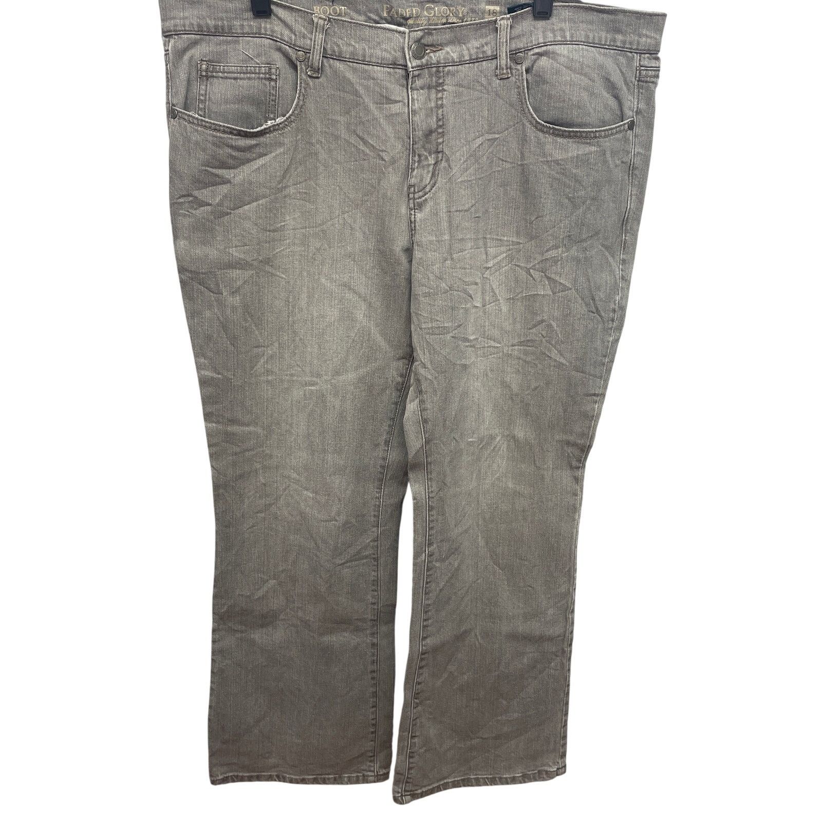 Faded Glory Faded Glory Size 18 Petite Boot Cut Straight Leg Denim Jeans Size 40" / US 18 - 1 Thumbnail