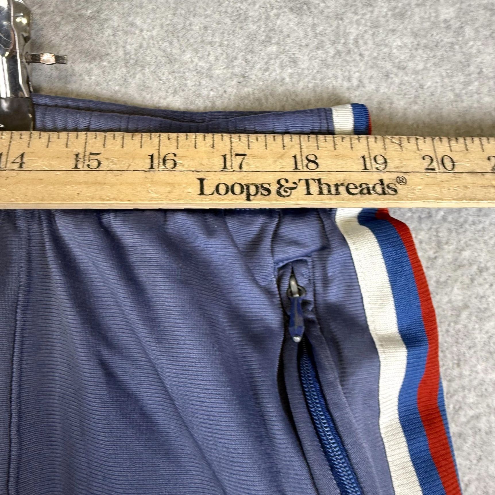 Adidas VINTAGE Adidas Pants Track XXL Blue White Red Striped Athletic 2XL Mens Regular Size Inseam 30 in Mens Size US 39 - 2 Thumbnail