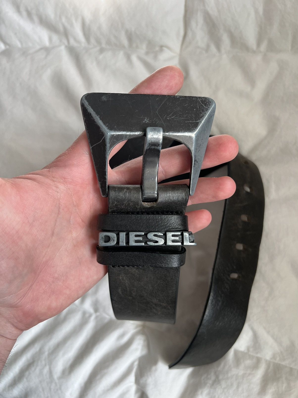 Diesel × Vintage Y2K Vintage Diesel Leather Belt Avant Garden Size ONE SIZE - 5 Thumbnail