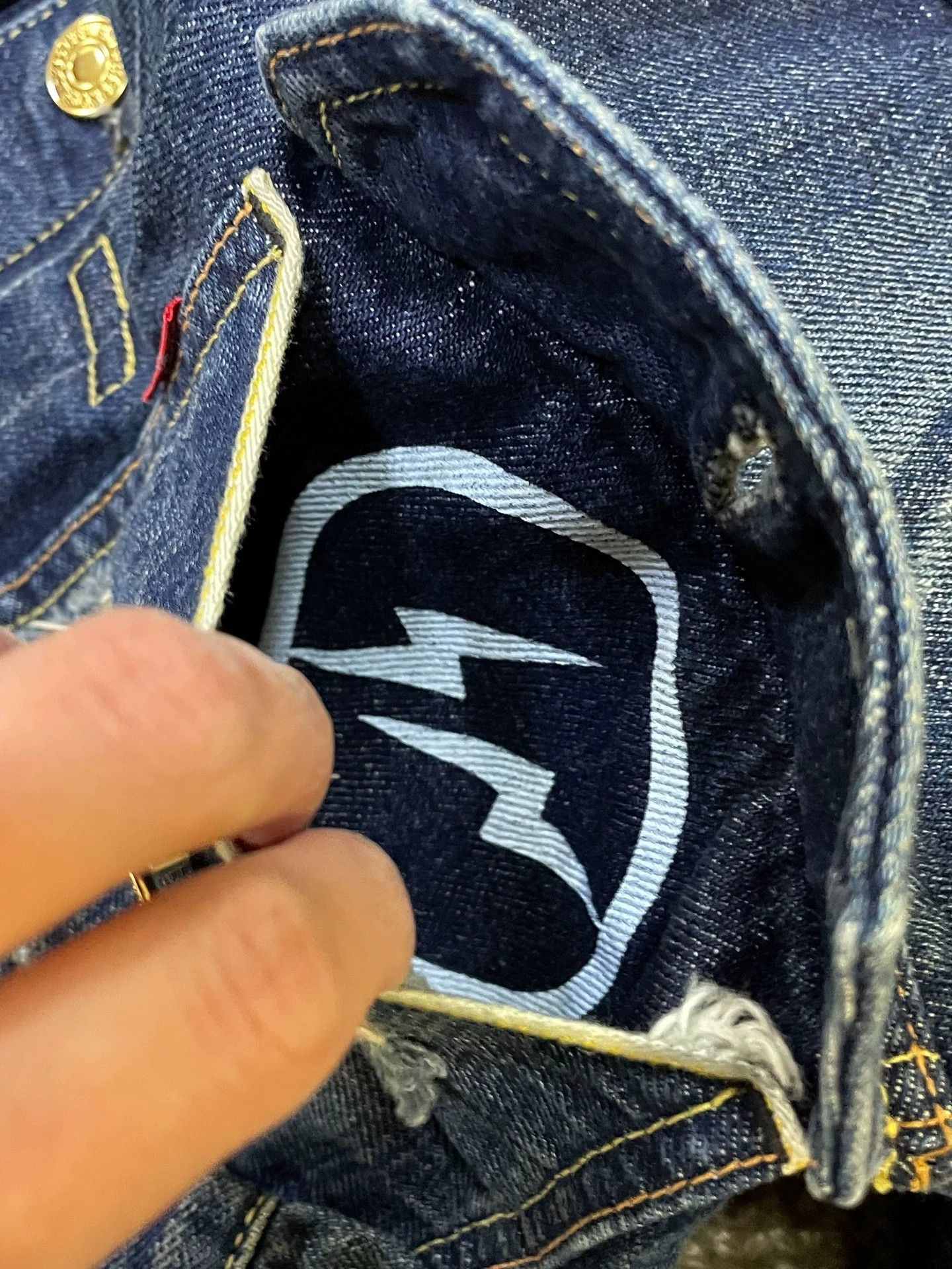 Other Fenom Heavily Washed Gold Buttons Lightning Denim Jacket Size US M / EU 48-50 / 2 - 5 Thumbnail