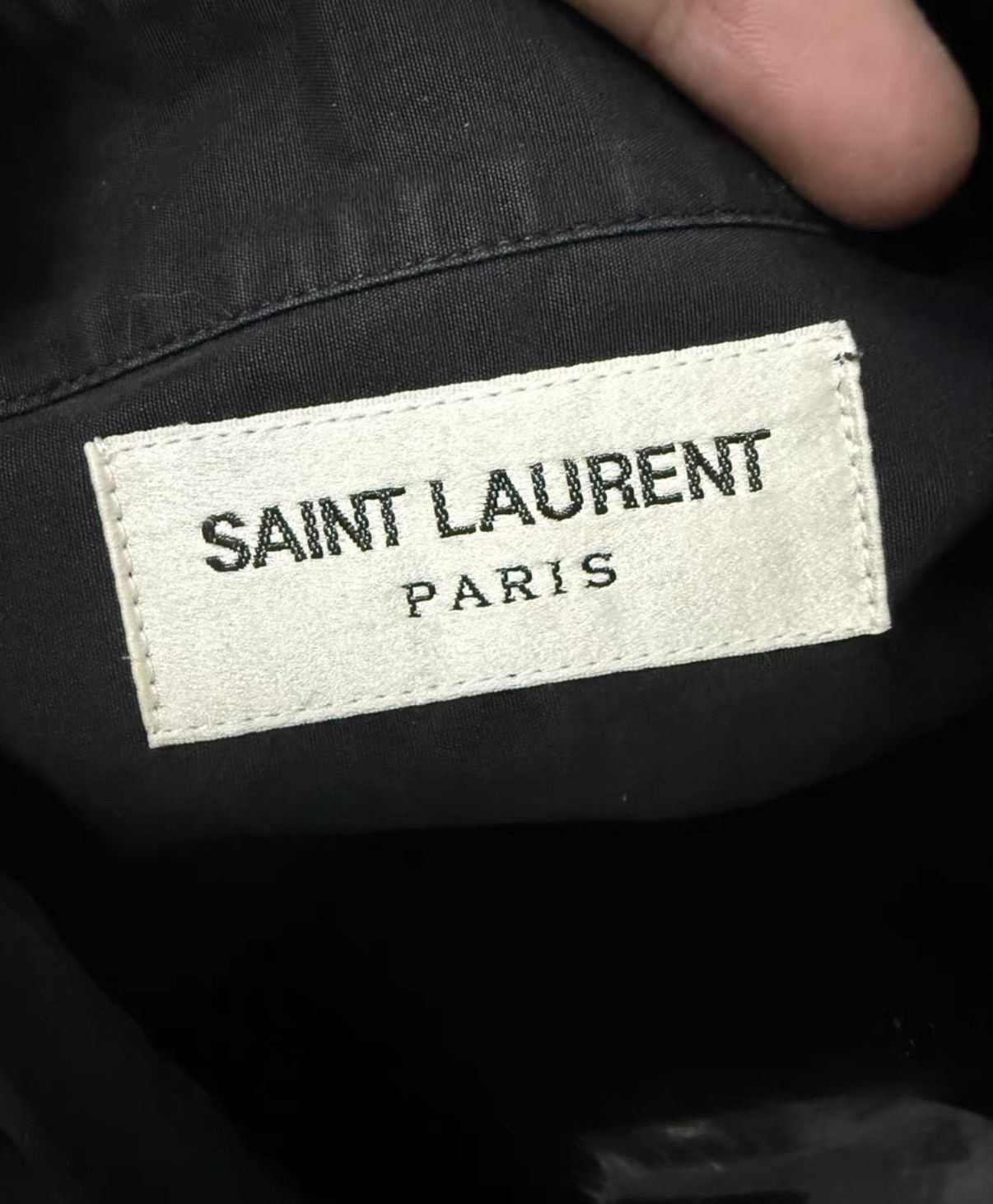 Saint Laurent Paris SLP) 19FW Runway Beaded Crystal "Black Knight" Shirt Size US L / EU 52-54 / 3 - 3 Thumbnail