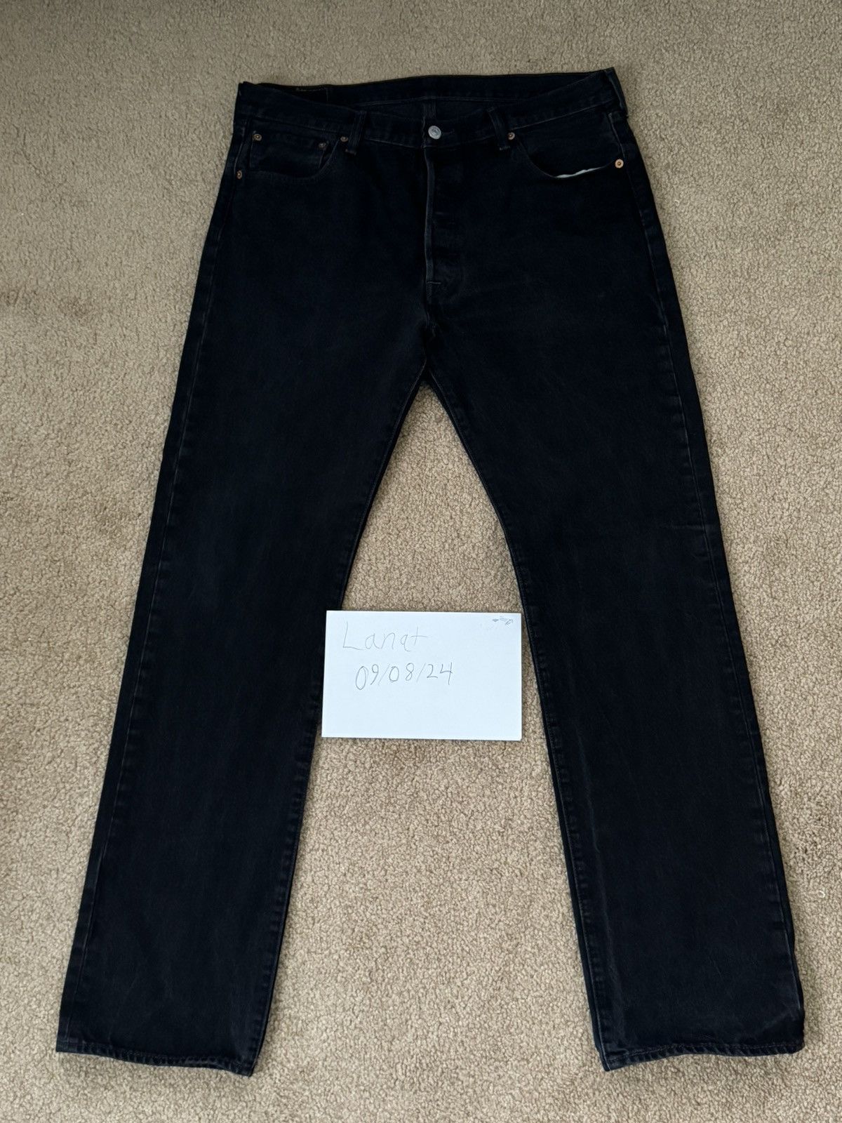 Levi's × Vintage LEVIS 501 BLACK 36x34 DENIM Size US 36 / EU 52 - 1 Thumbnail