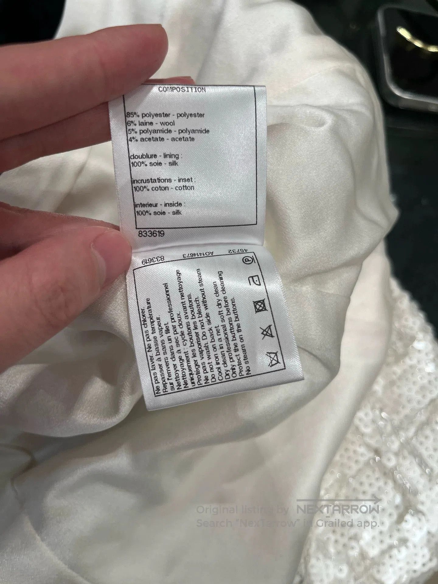 Chanel Chanel White Sequin Forest Series Jacket. Size US S / EU 44-46 / 1 - 6 Thumbnail