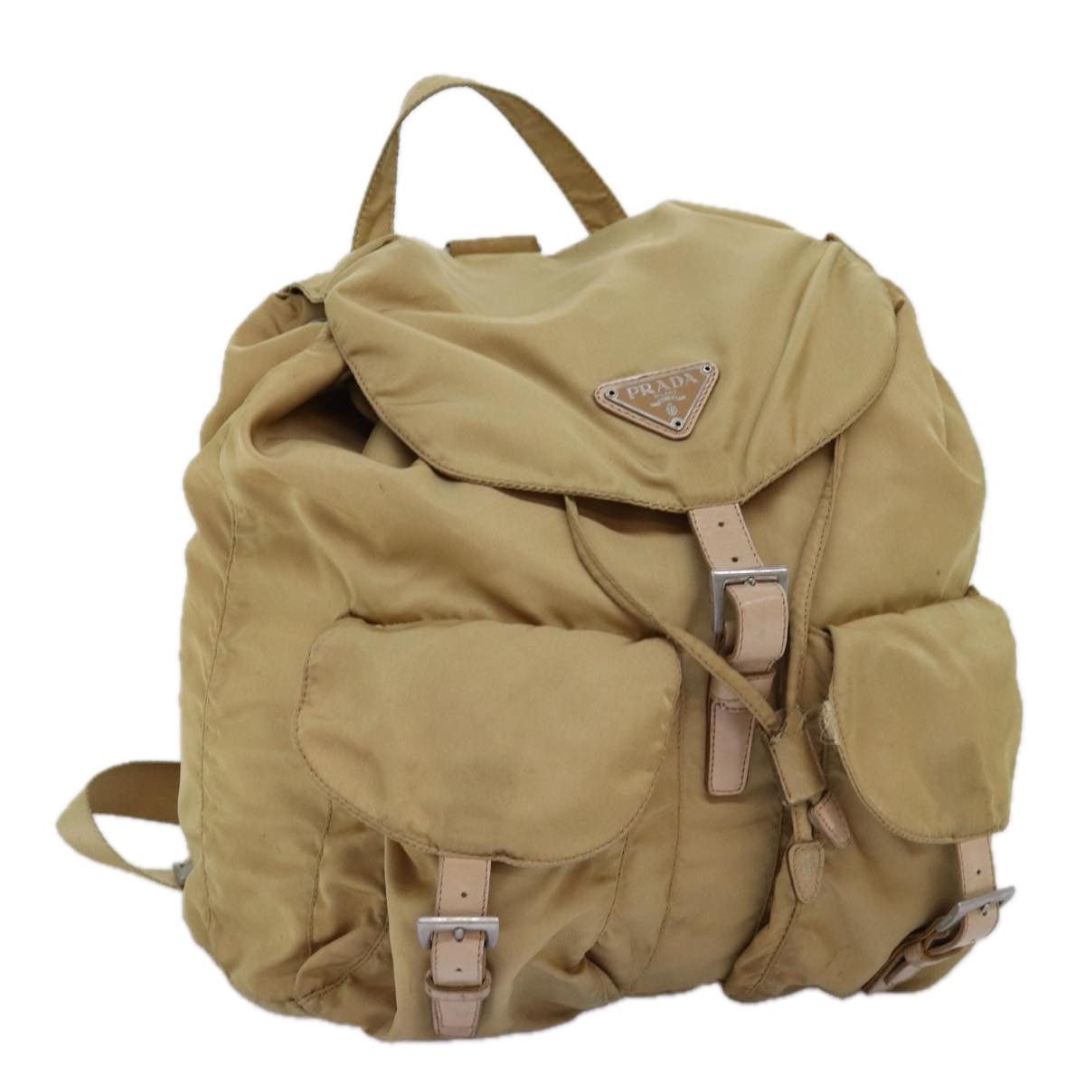 Prada PRADA Backpack Nylon Beige Size ONE SIZE - 1 Thumbnail