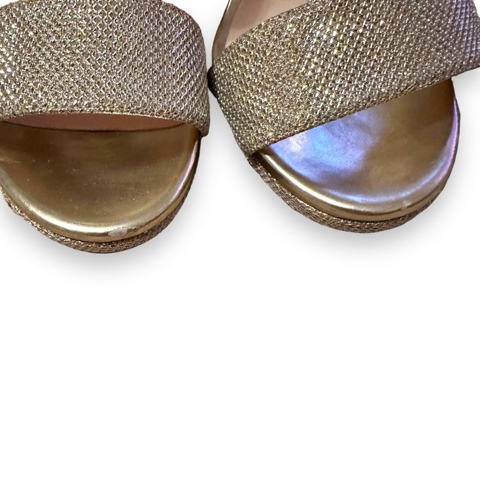 Jimmy Choo Jimmy Choo Alana Lame Gold Glitter Stiletto High Heels 38 Size US 8 / IT 38 - 8 Thumbnail