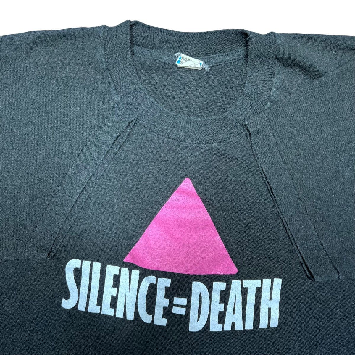 Vintage Vintage 1980s Silence Equals Death AIDS Awareness Promo Tee Size US L / EU 52-54 / 3 - 2 Thumbnail