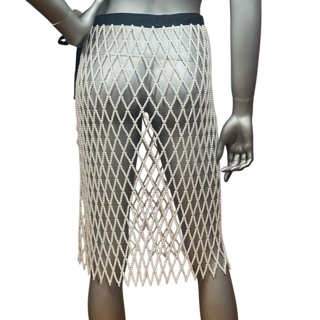 Anthropologie NWT Anthropologie Current Air Pearl Layered Skirt Size 28" / US 6 / IT 42 - 12 Thumbnail